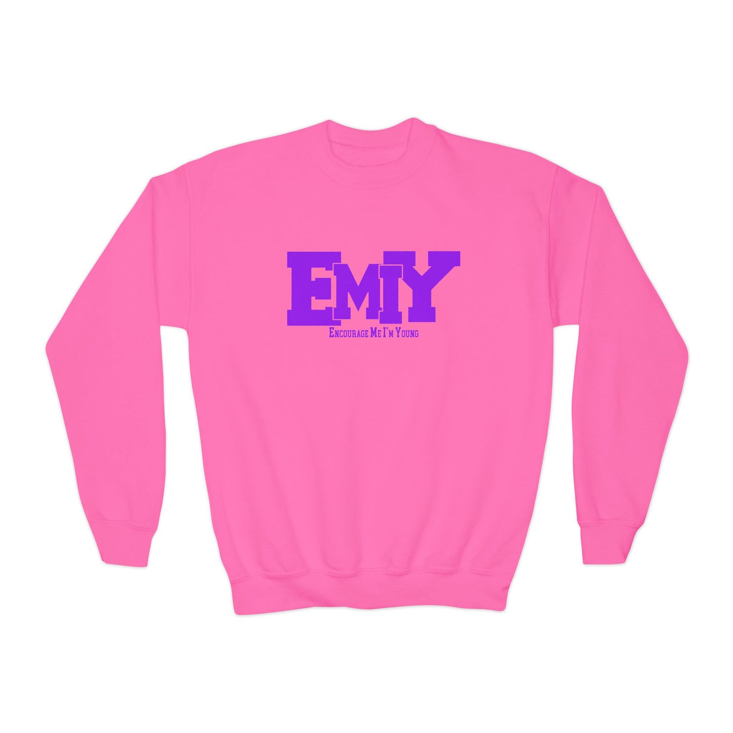 EMIY Youth Purple Crewneck Sweatshirt