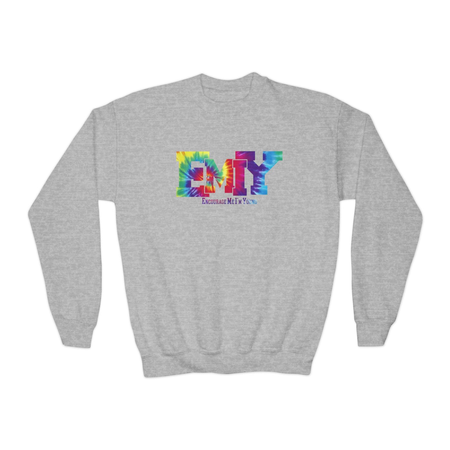 EMIY Youth Tie Die Crewneck Sweatshirt