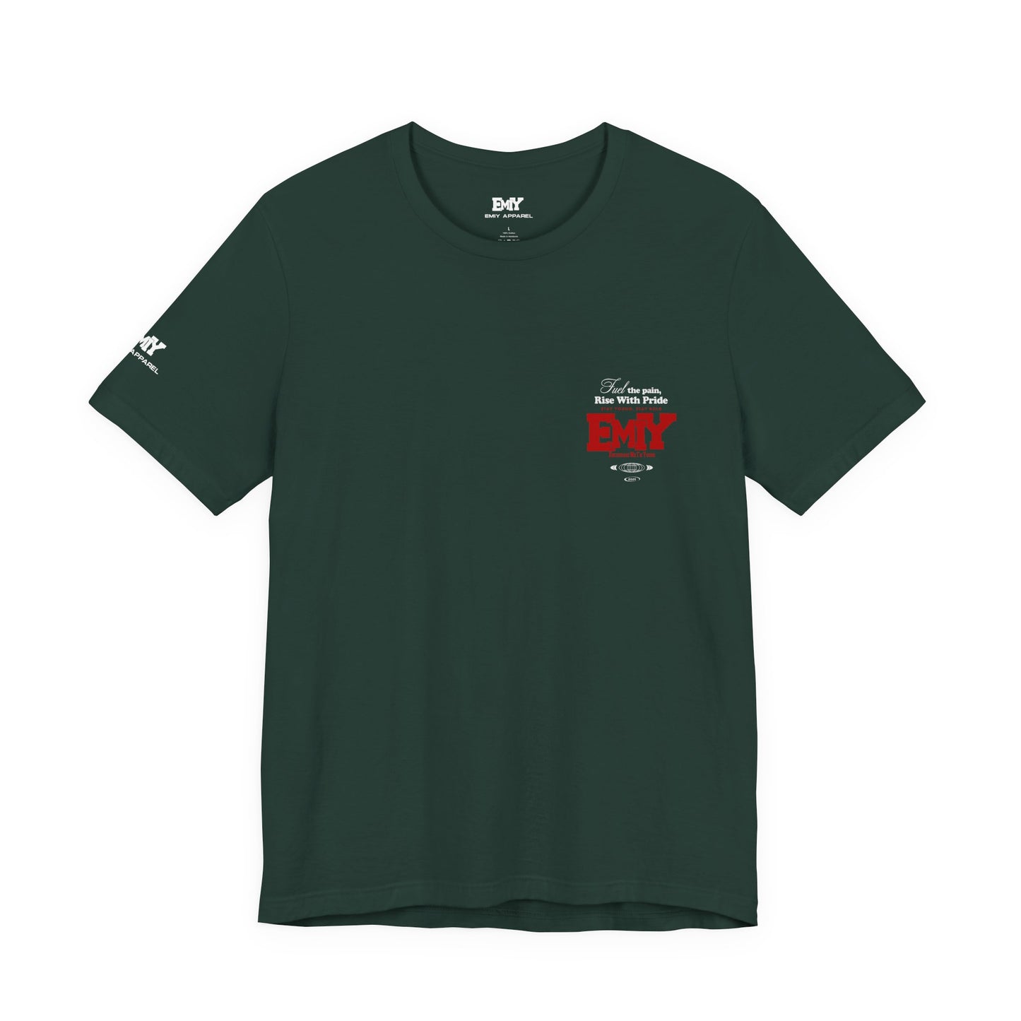 Motivational Fitness T-Shirt - 'Fuel The Pain, Rise With Pride'
