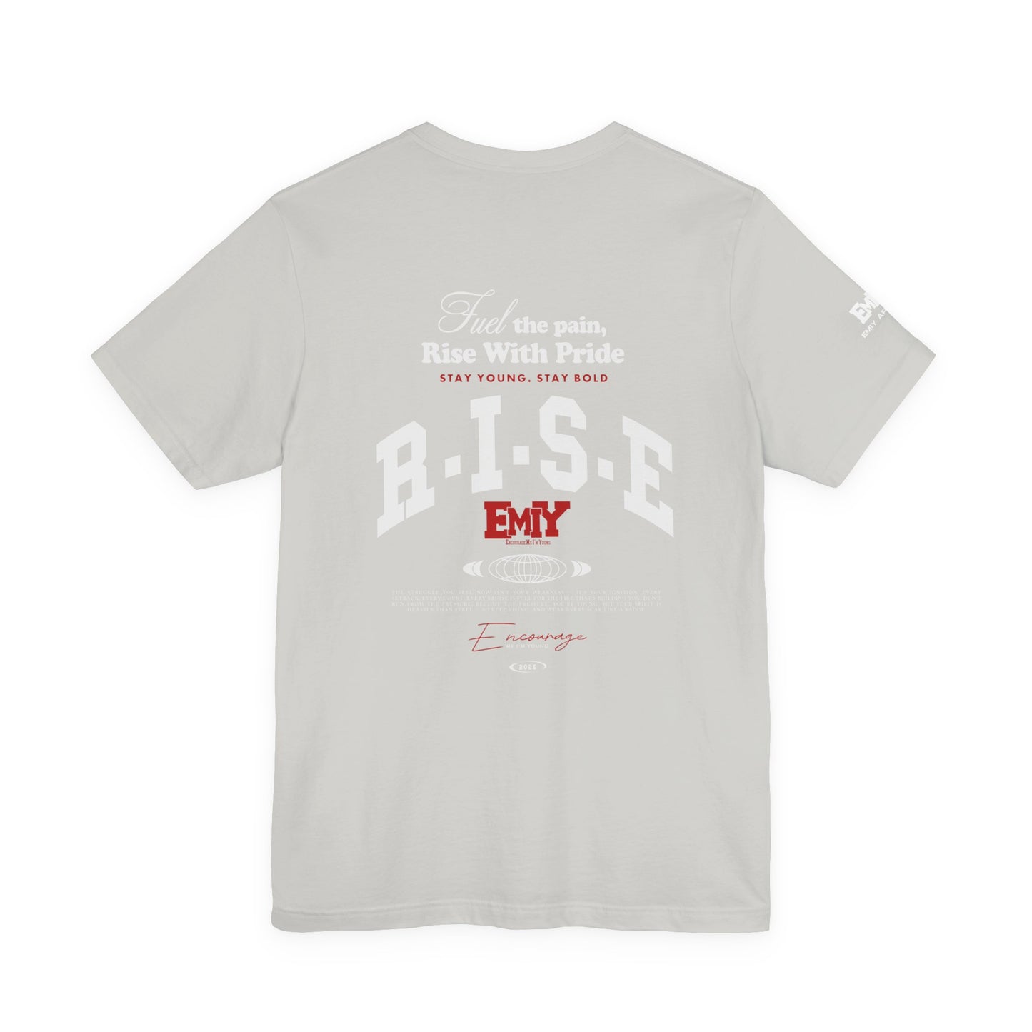 Motivational Fitness T-Shirt - 'Fuel The Pain, Rise With Pride'