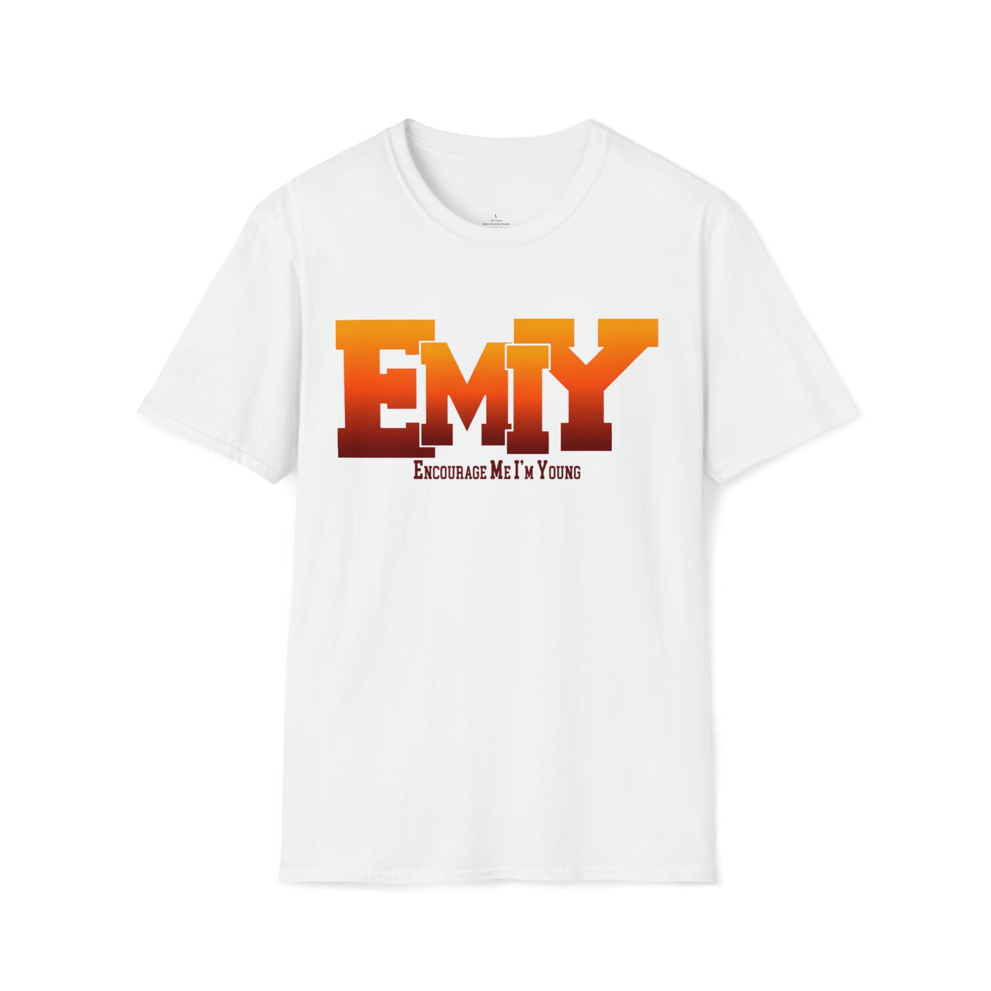 white EMIY Burnt Unisex Softstyle T-Shirt