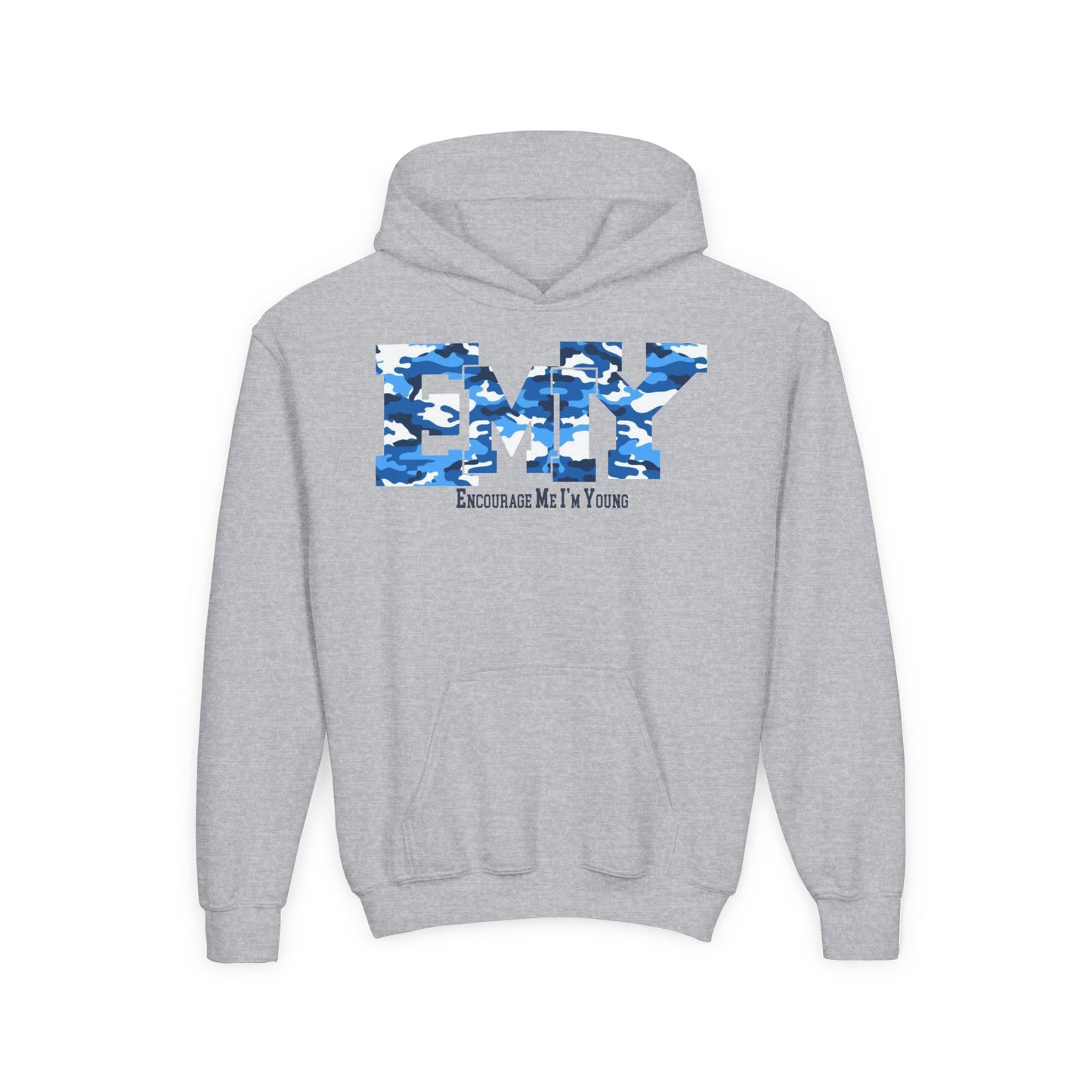 EMIY Blue Camo Youth Hoodie