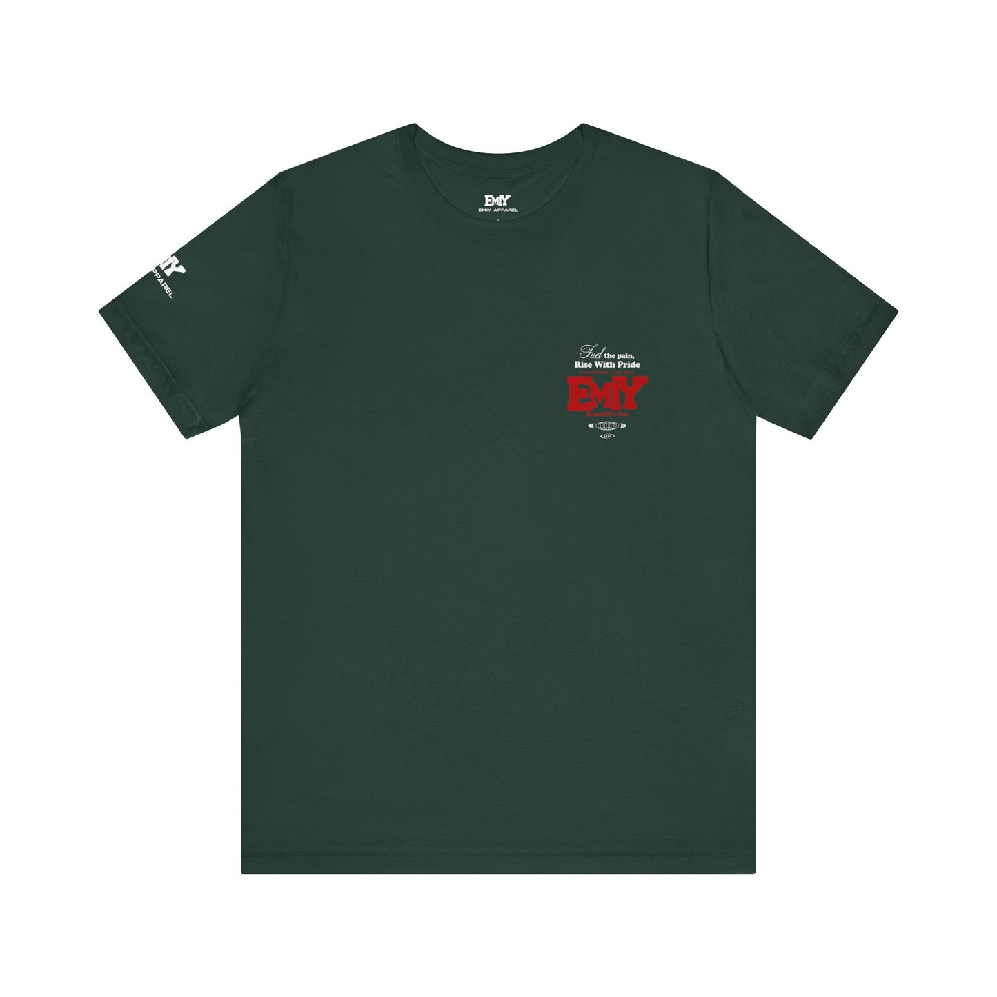Motivational Fitness T-Shirt - 'Fuel The Pain, Rise With Pride'