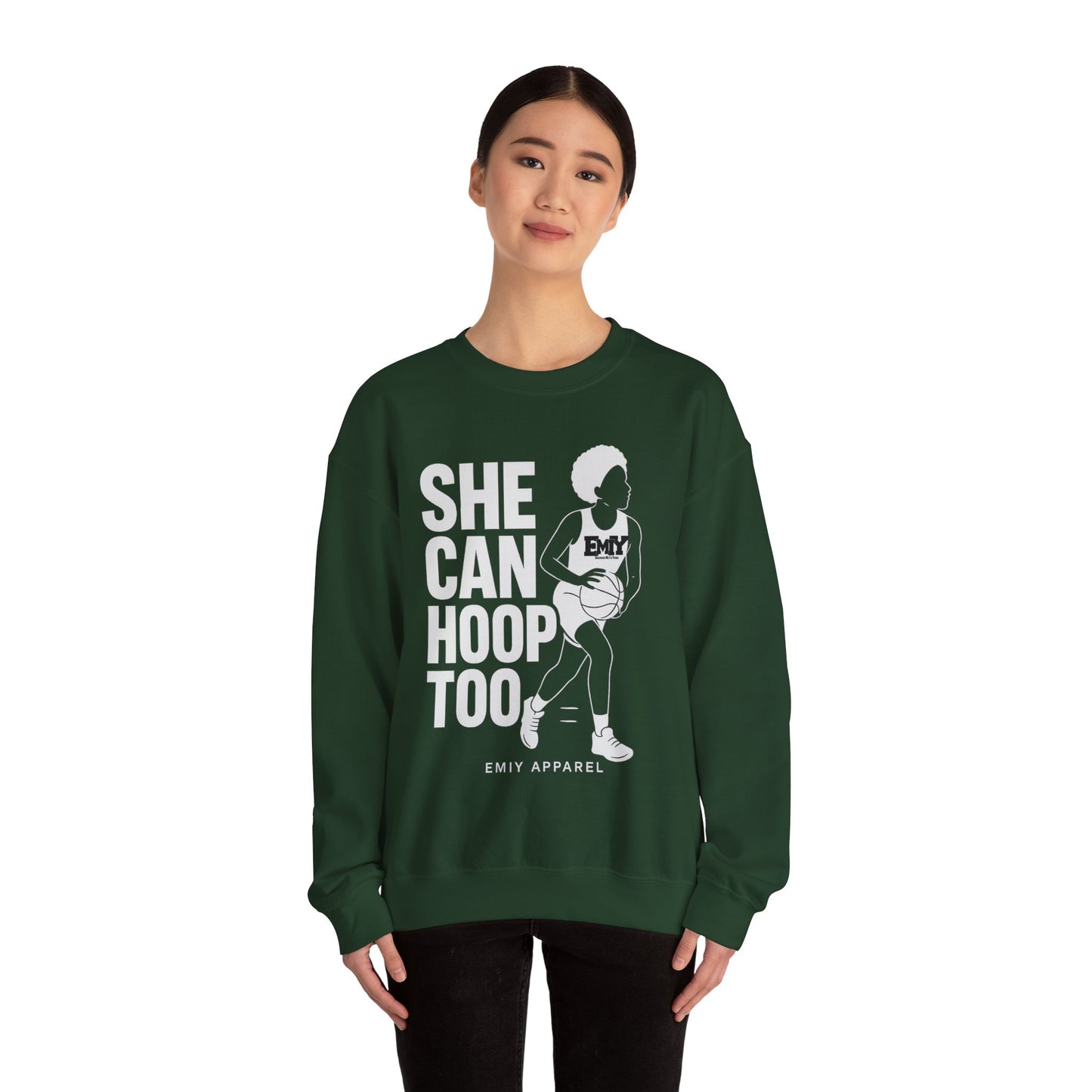 She Can Hoop Too by EMIY Apparel