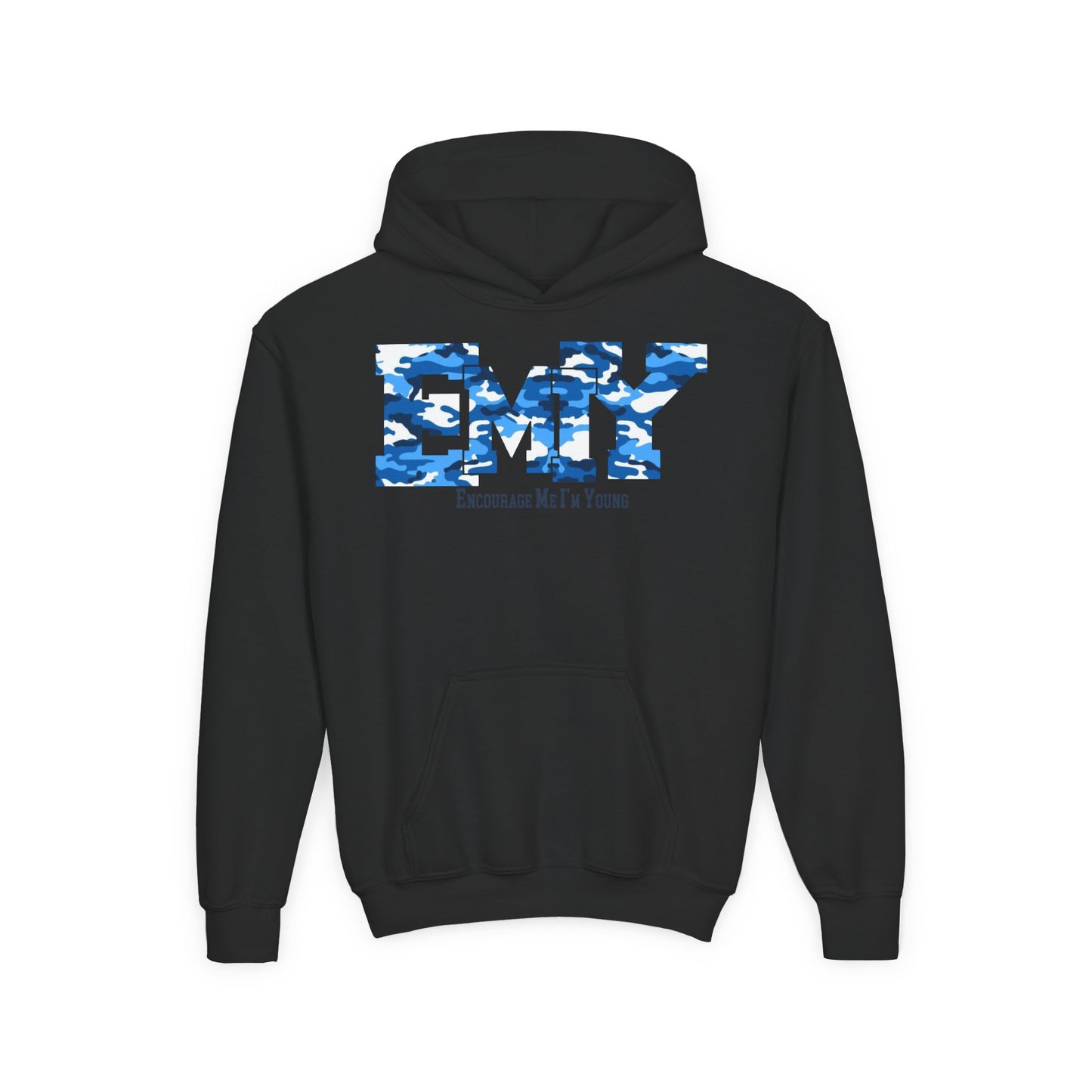 EMIY Blue Camo Youth Hoodie