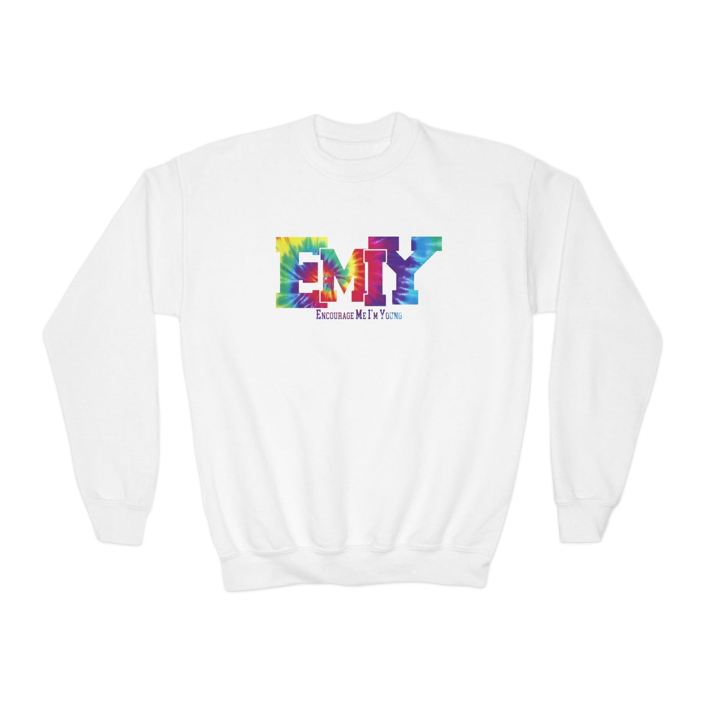 EMIY Youth Tie Die Crewneck Sweatshirt