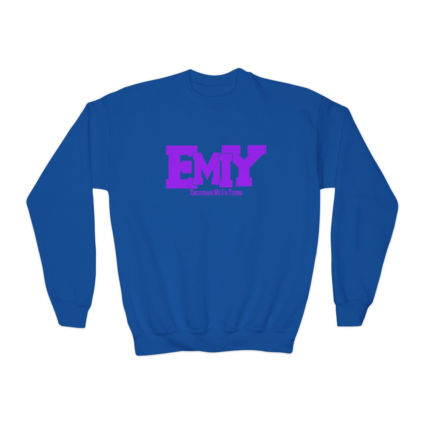 EMIY Youth Purple Crewneck Sweatshirt