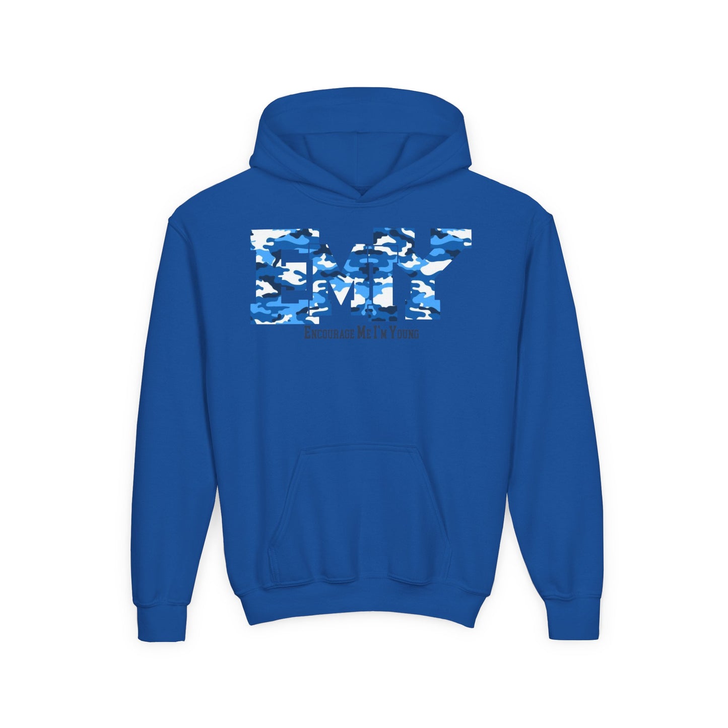 EMIY Blue Camo Youth Hoodie