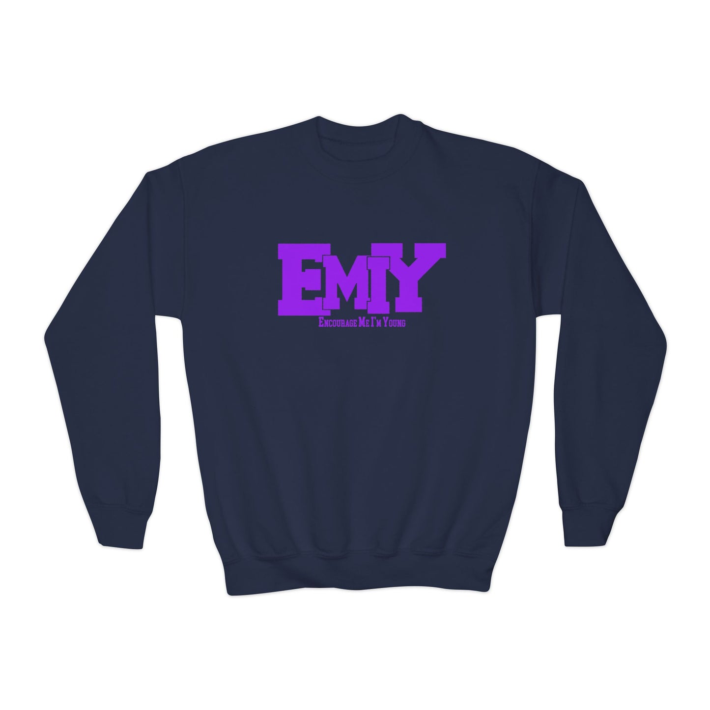 EMIY Youth Purple Crewneck Sweatshirt