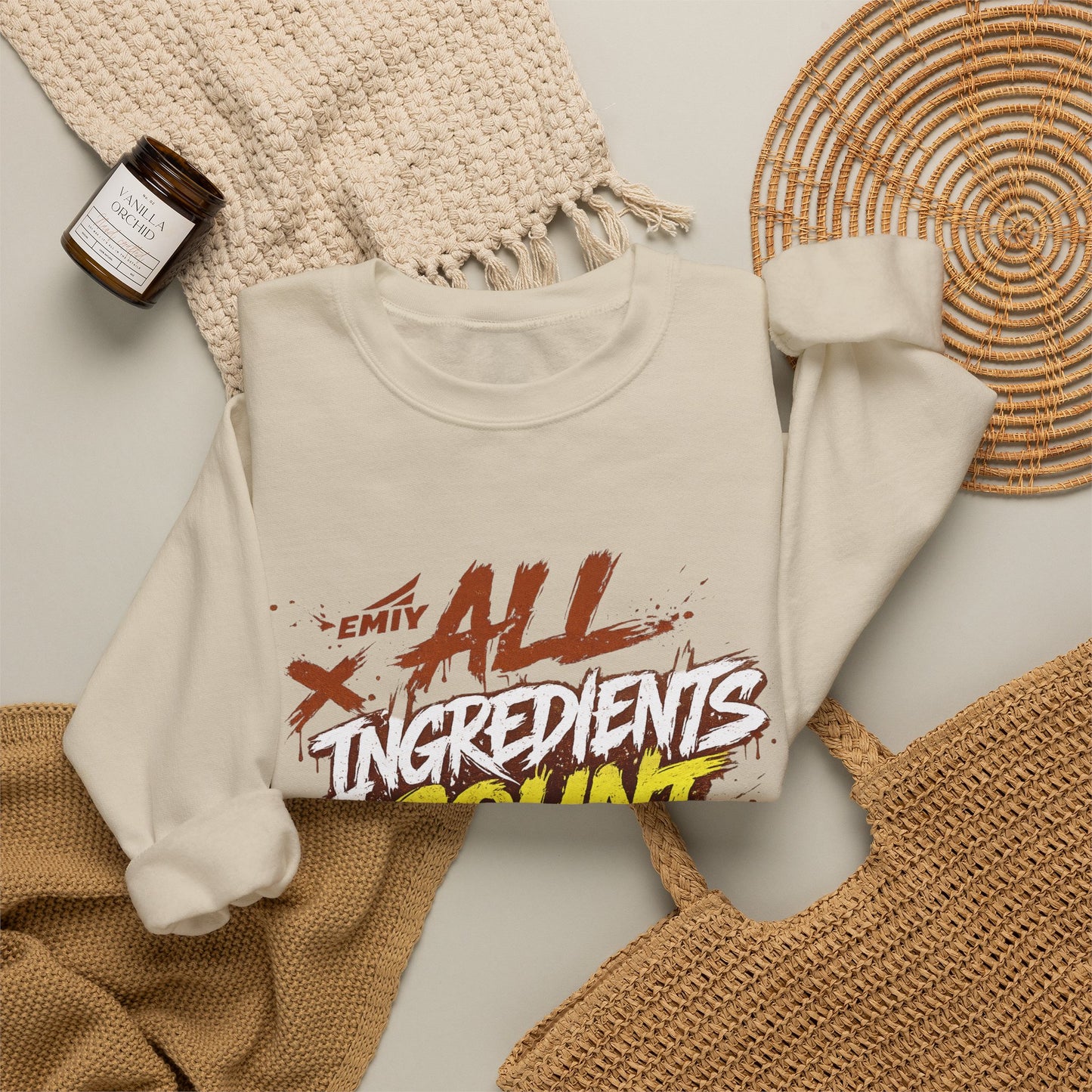 "All Ingredients Count" Crew Sweatshirt