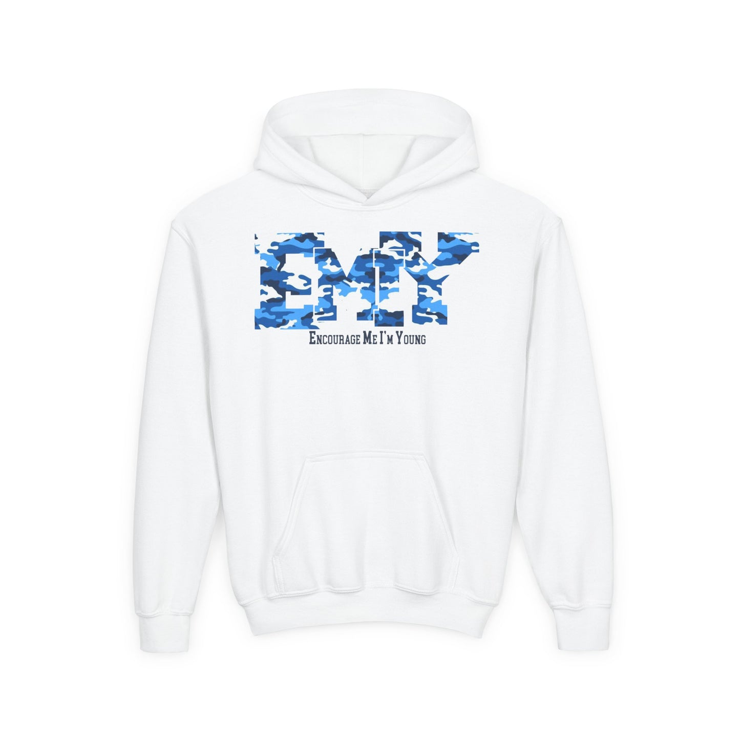 EMIY Blue Camo Youth Hoodie