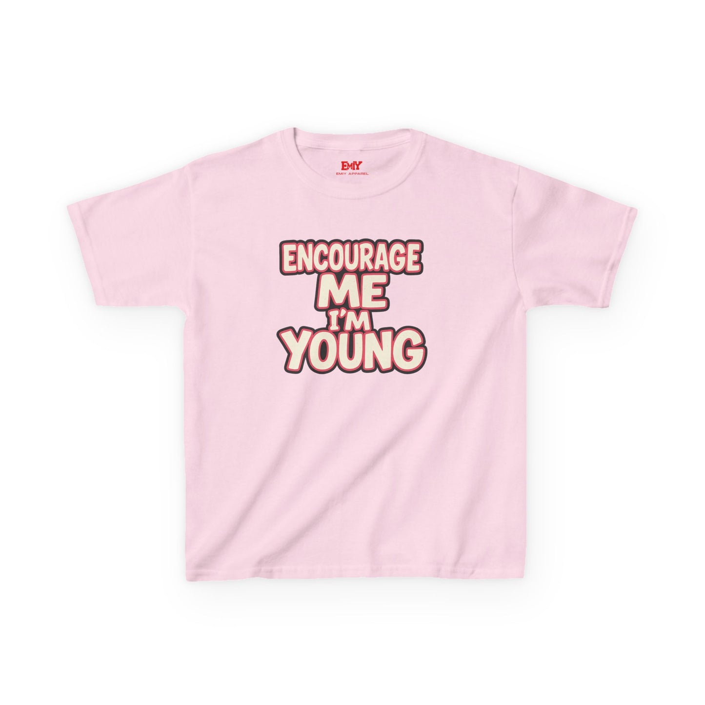Kids Tee — "Encourage Me I'm Young" Positive Youth Graphic T-Shirt