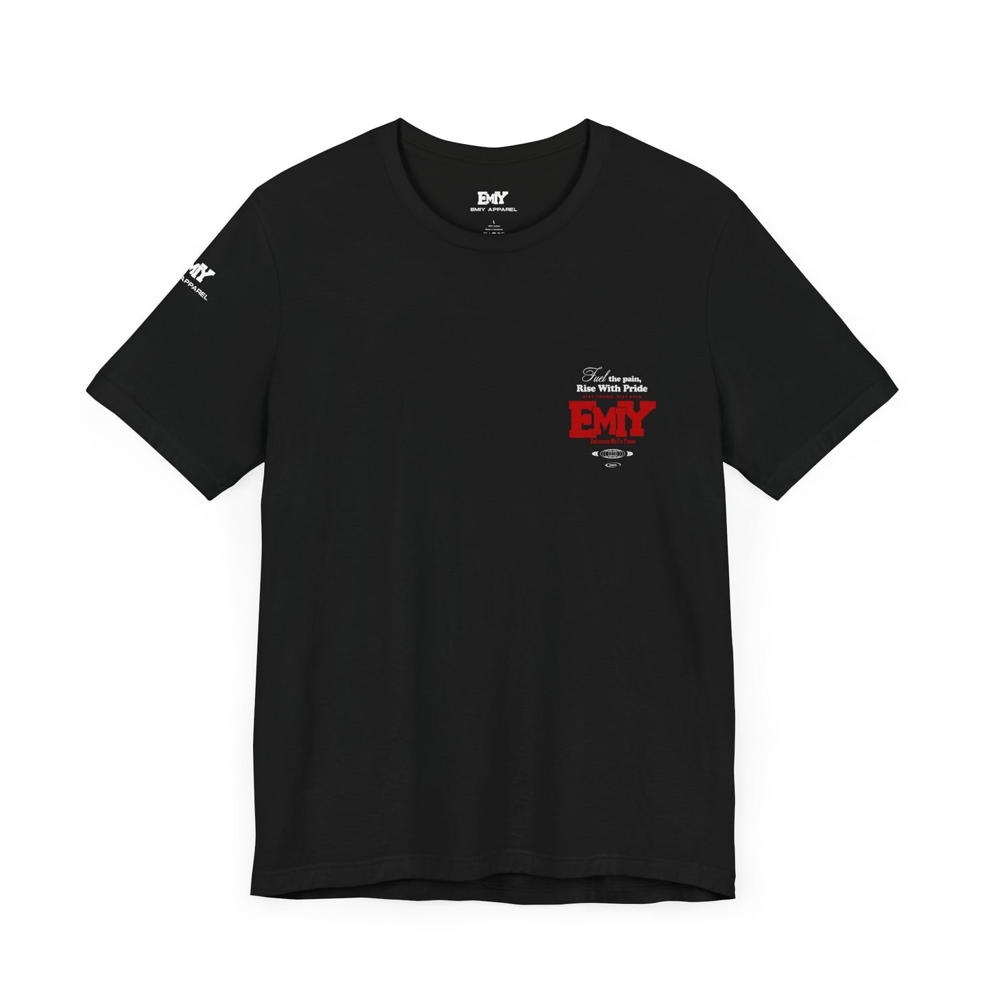 Motivational Fitness T-Shirt - 'Fuel The Pain, Rise With Pride'