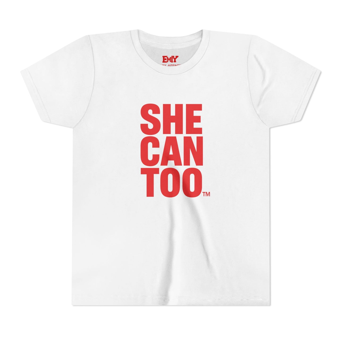Empowerment Youth Tee - "She Can Too" Inspirational Shirt