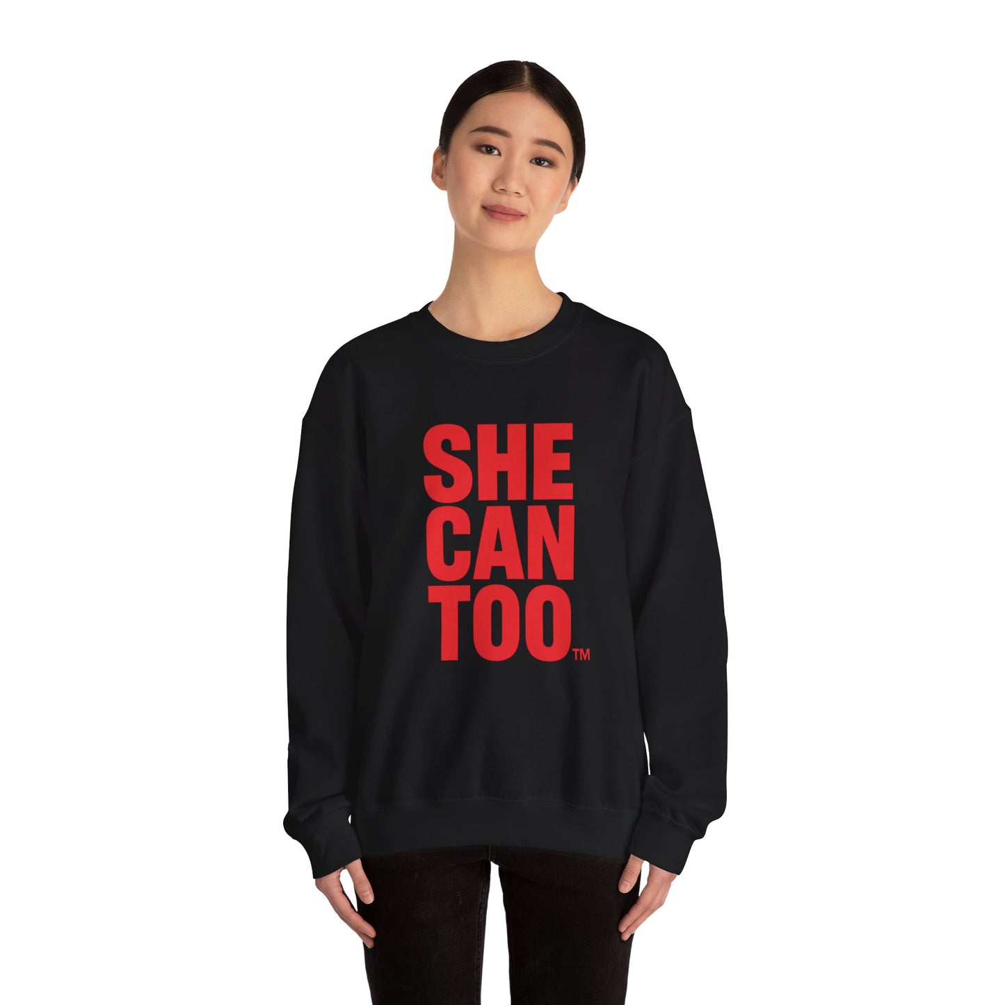 She Can Too Red Sweatshirt (Unapologetically Me)
