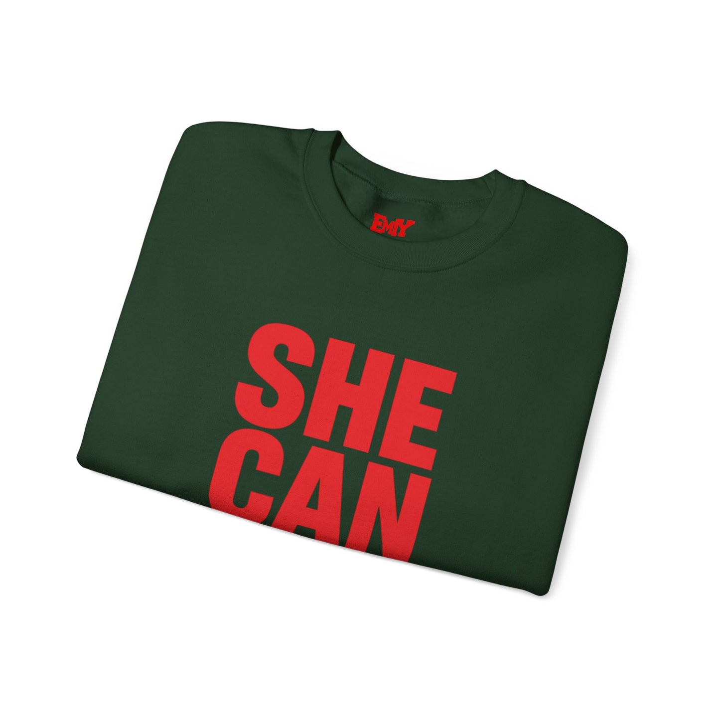 She Can Too Red Sweatshirt (Unapologetically Me)