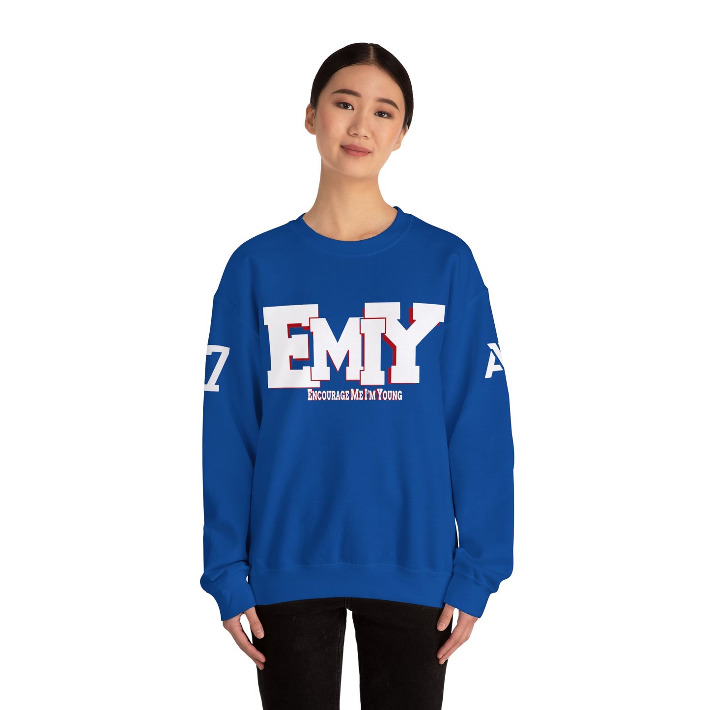 EMIY Varsity Unisex Crewneck Sweatshirt