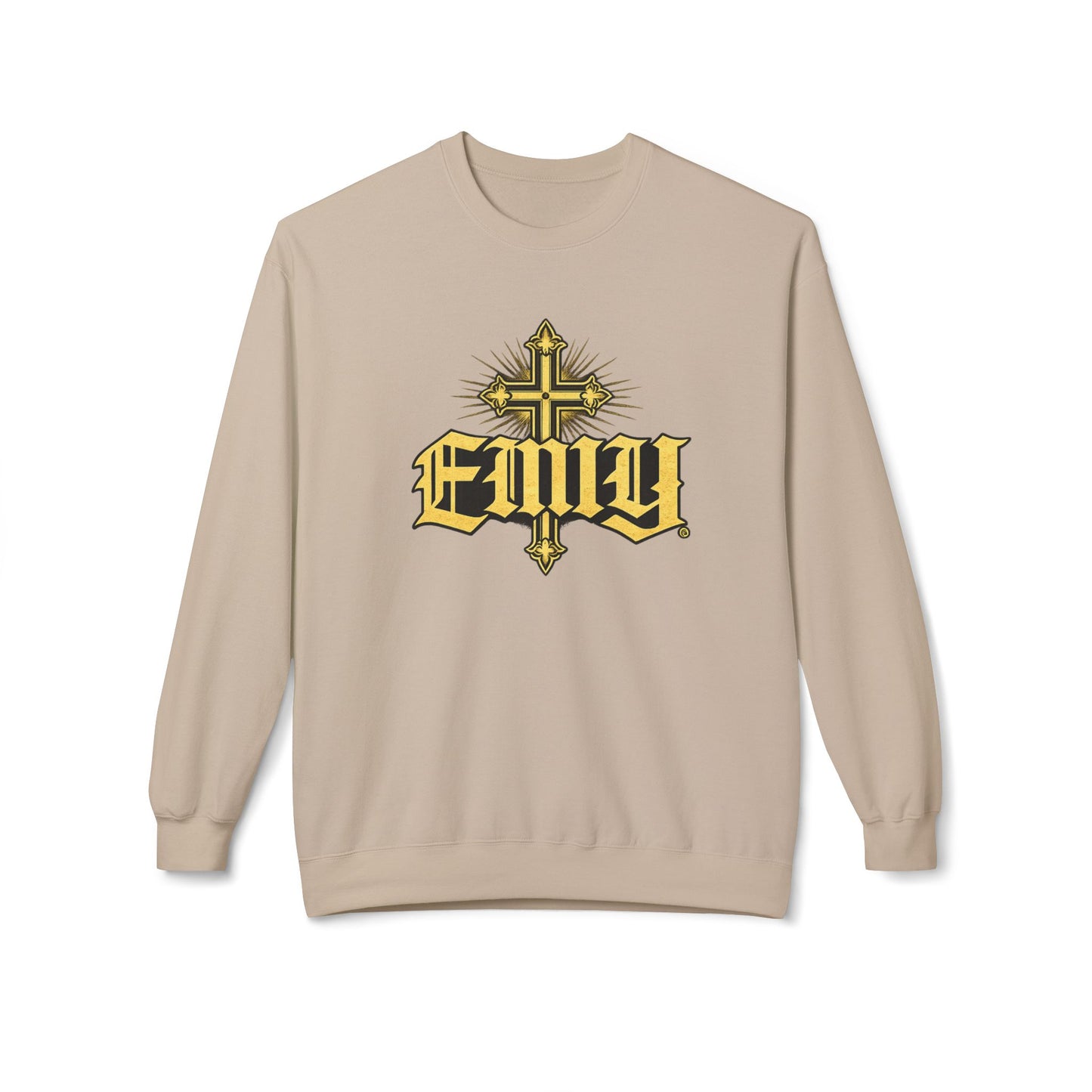 EMIY Wisdom Cross Crewneck Sweatshirt — "Wisdom Doesn’t Shout, It Leads"