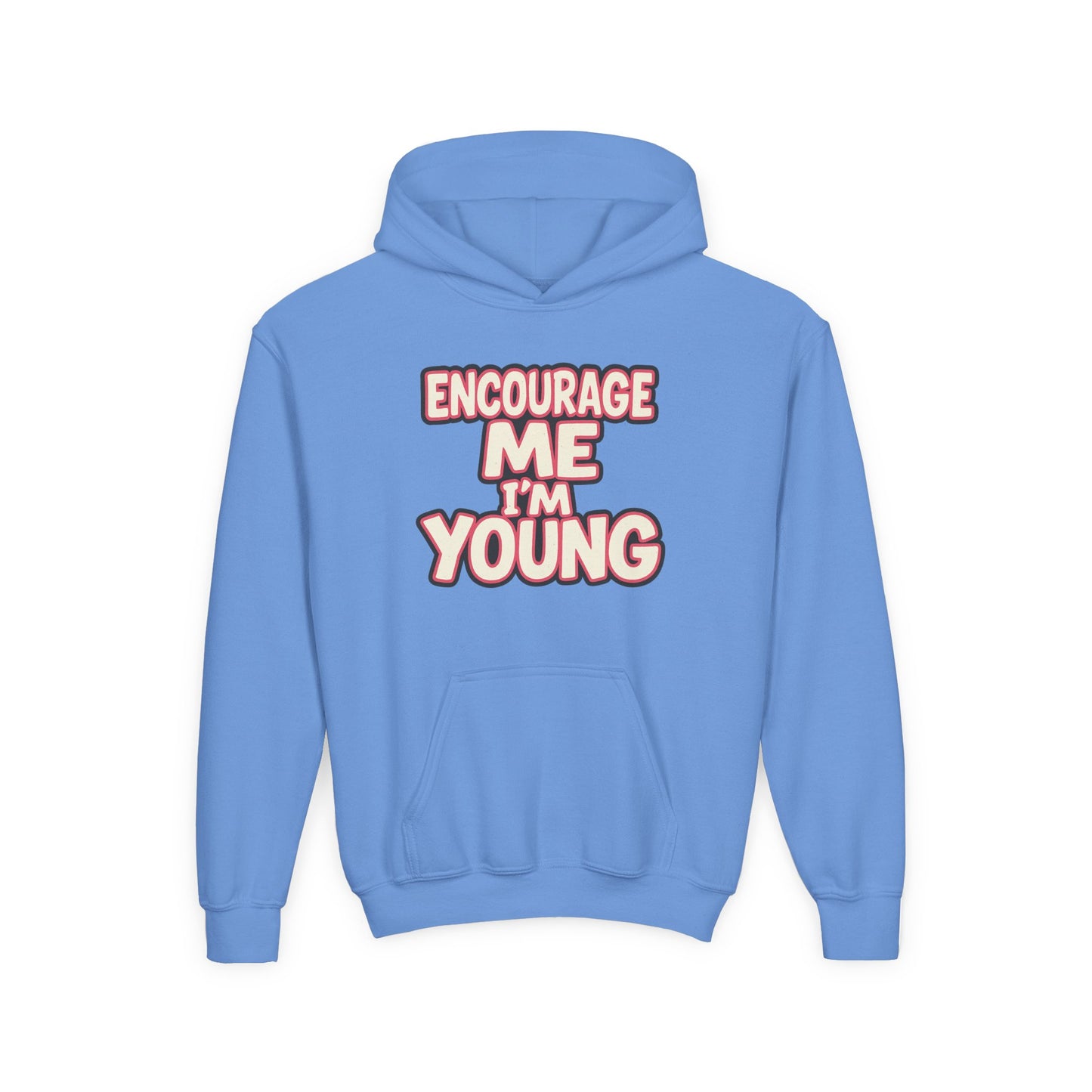 Youth Hoodie — “Encourage Me I’m Young” Graphic Pullover