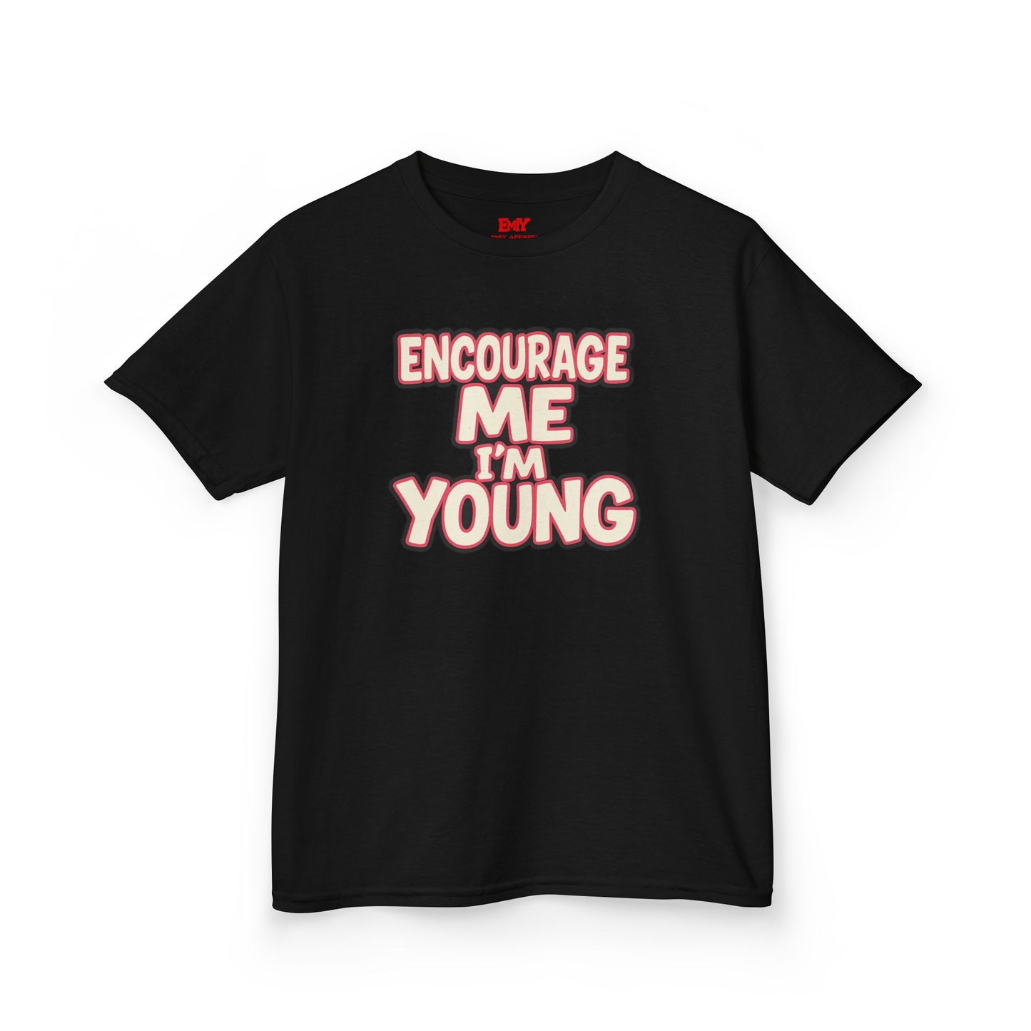 Kids Tee — "Encourage Me I'm Young" Positive Youth Graphic T-Shirt