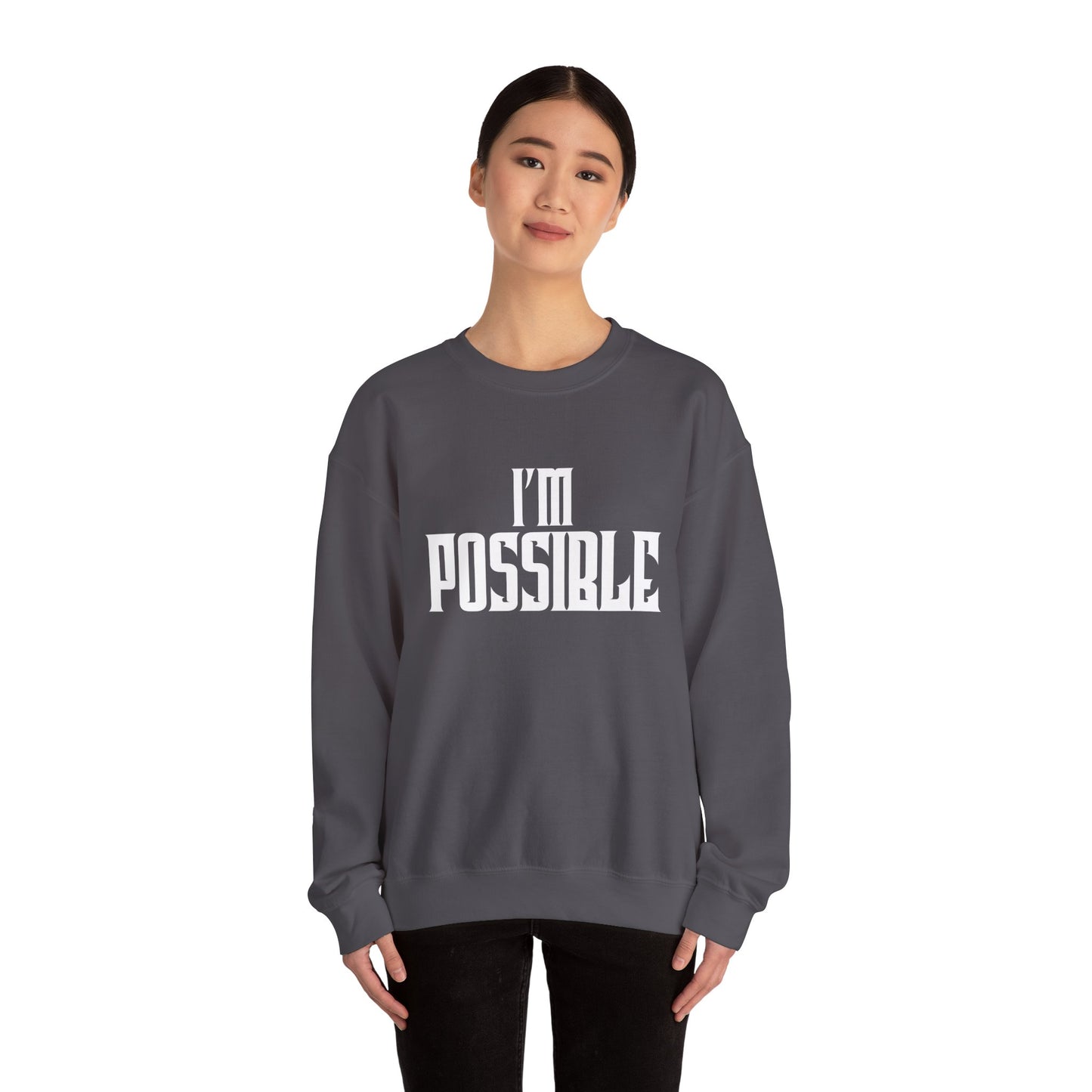 Teen Crewneck Sweatshirt - I'M POSSIBLE Self-Inspiration Design