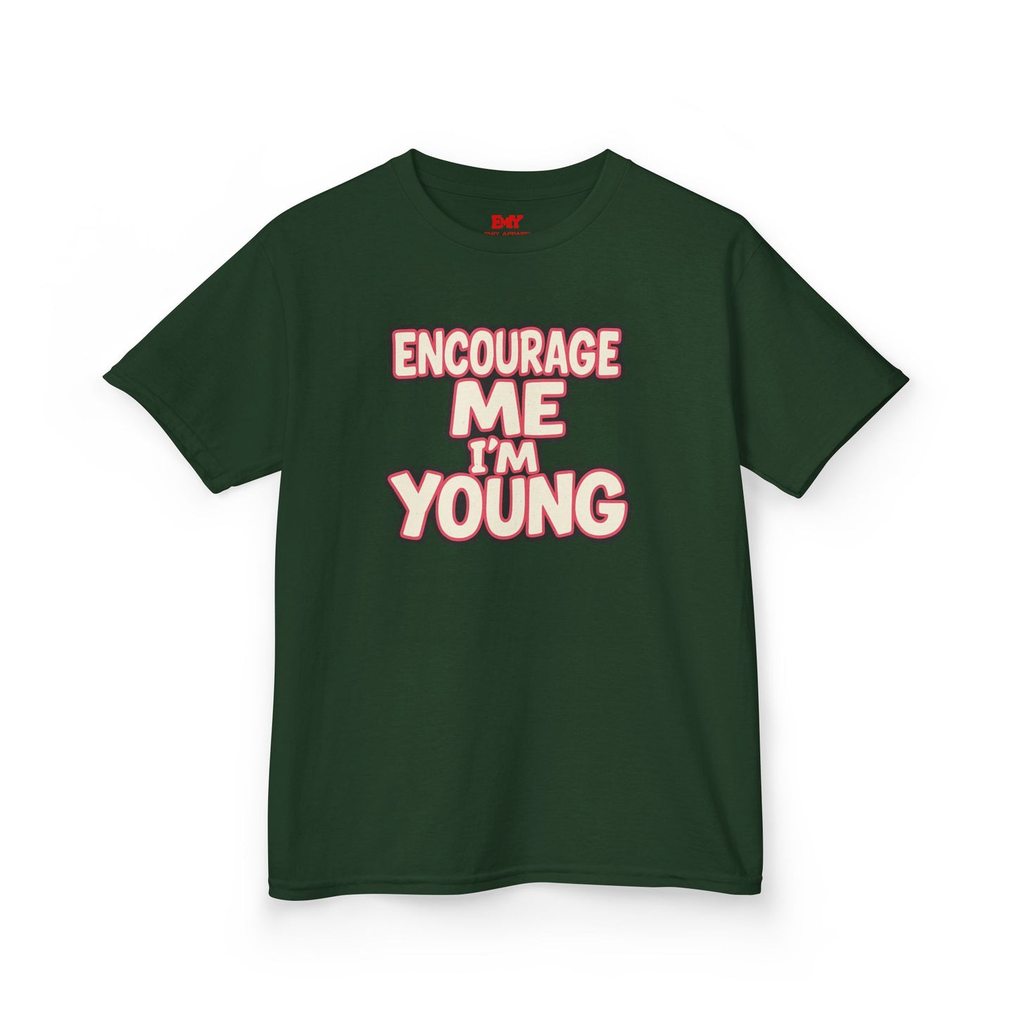 Kids Tee — "Encourage Me I'm Young" Positive Youth Graphic T-Shirt