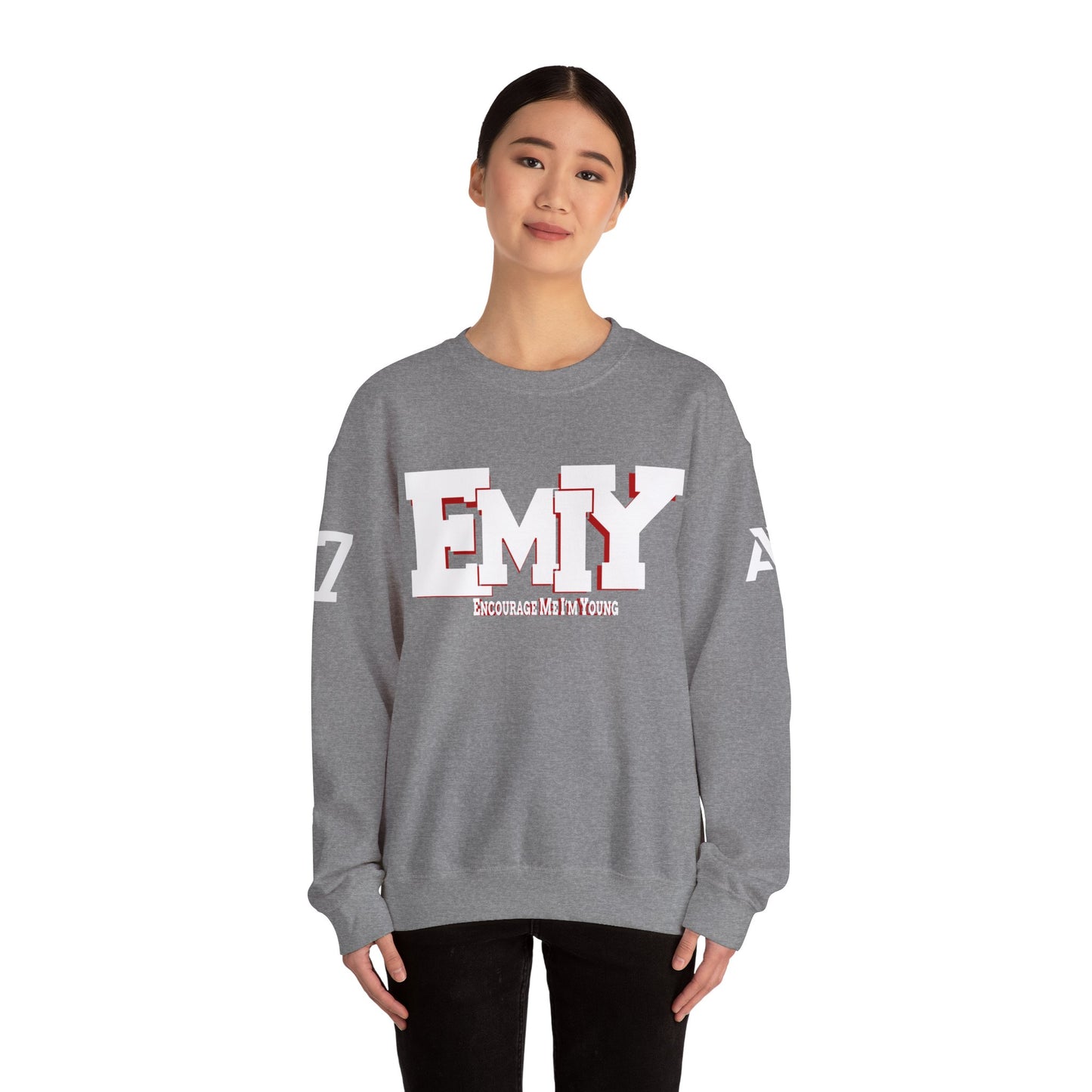 EMIY Varsity Unisex Crewneck Sweatshirt