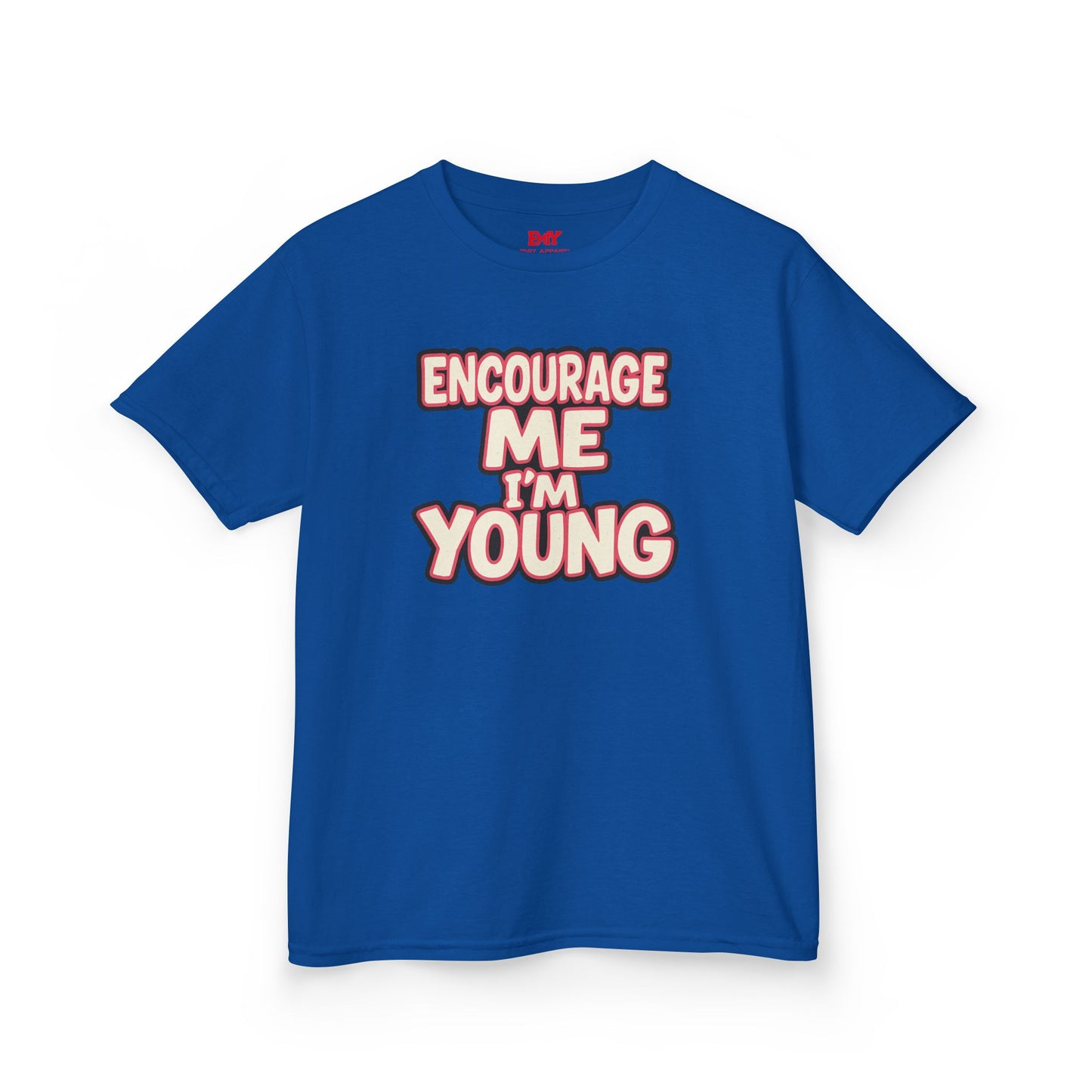 Kids Tee — "Encourage Me I'm Young" Positive Youth Graphic T-Shirt