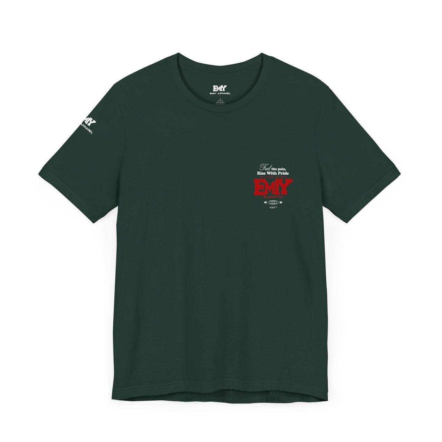 Motivational Fitness T-Shirt - 'Fuel The Pain, Rise With Pride'