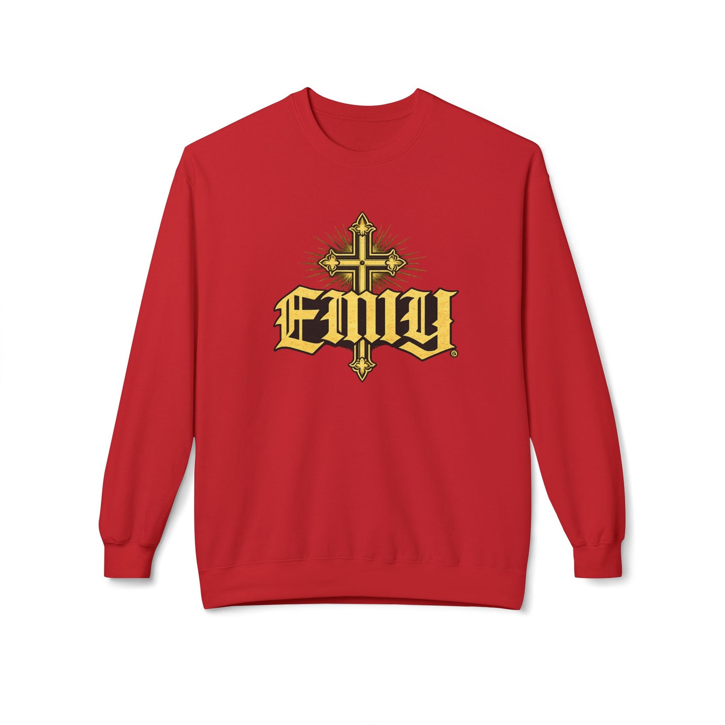 EMIY Wisdom Cross Crewneck Sweatshirt — "Wisdom Doesn’t Shout, It Leads"