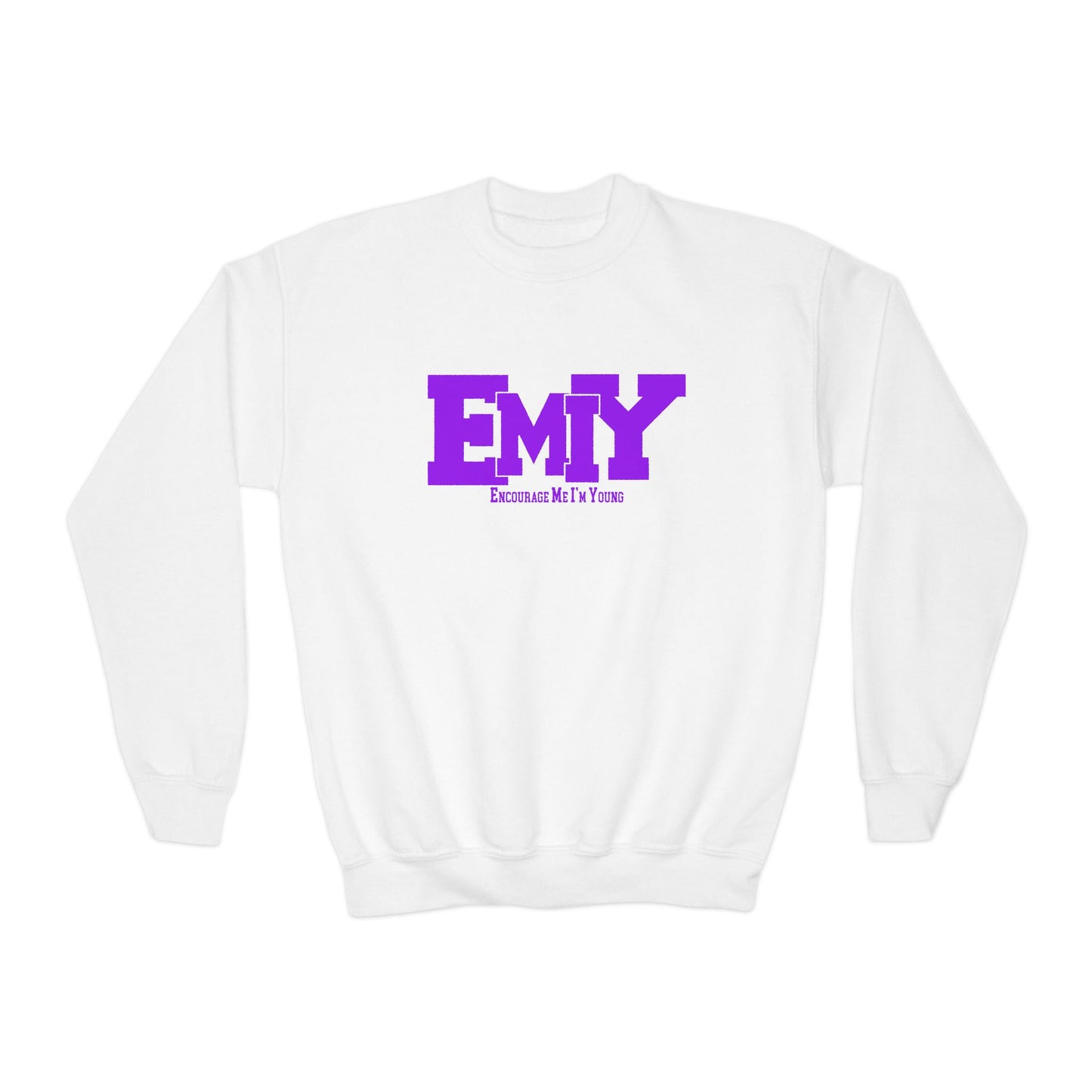 EMIY Youth Purple Crewneck Sweatshirt
