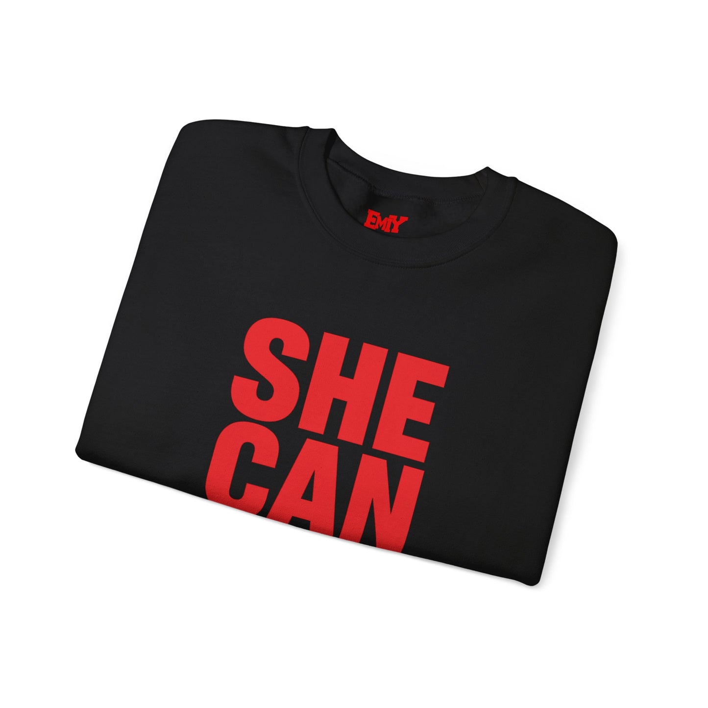 She Can Too Red Sweatshirt (Unapologetically Me)