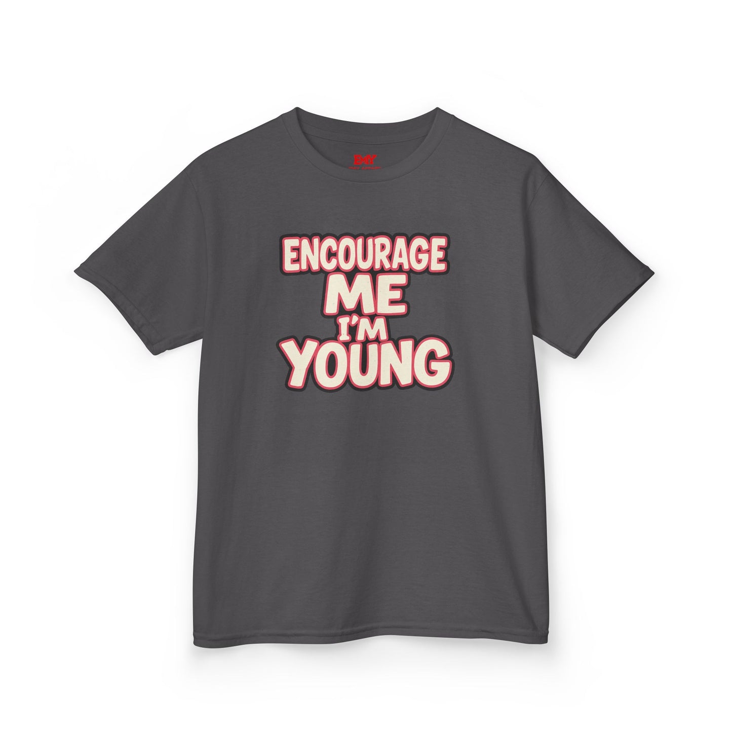 Kids Tee — "Encourage Me I'm Young" Positive Youth Graphic T-Shirt