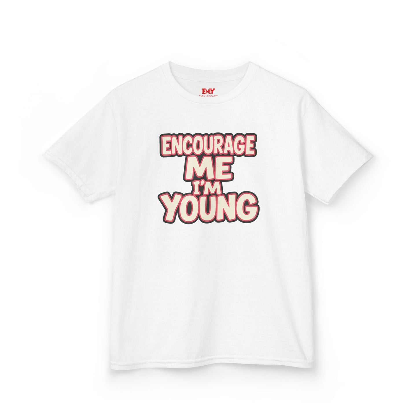 Kids Tee — "Encourage Me I'm Young" Positive Youth Graphic T-Shirt