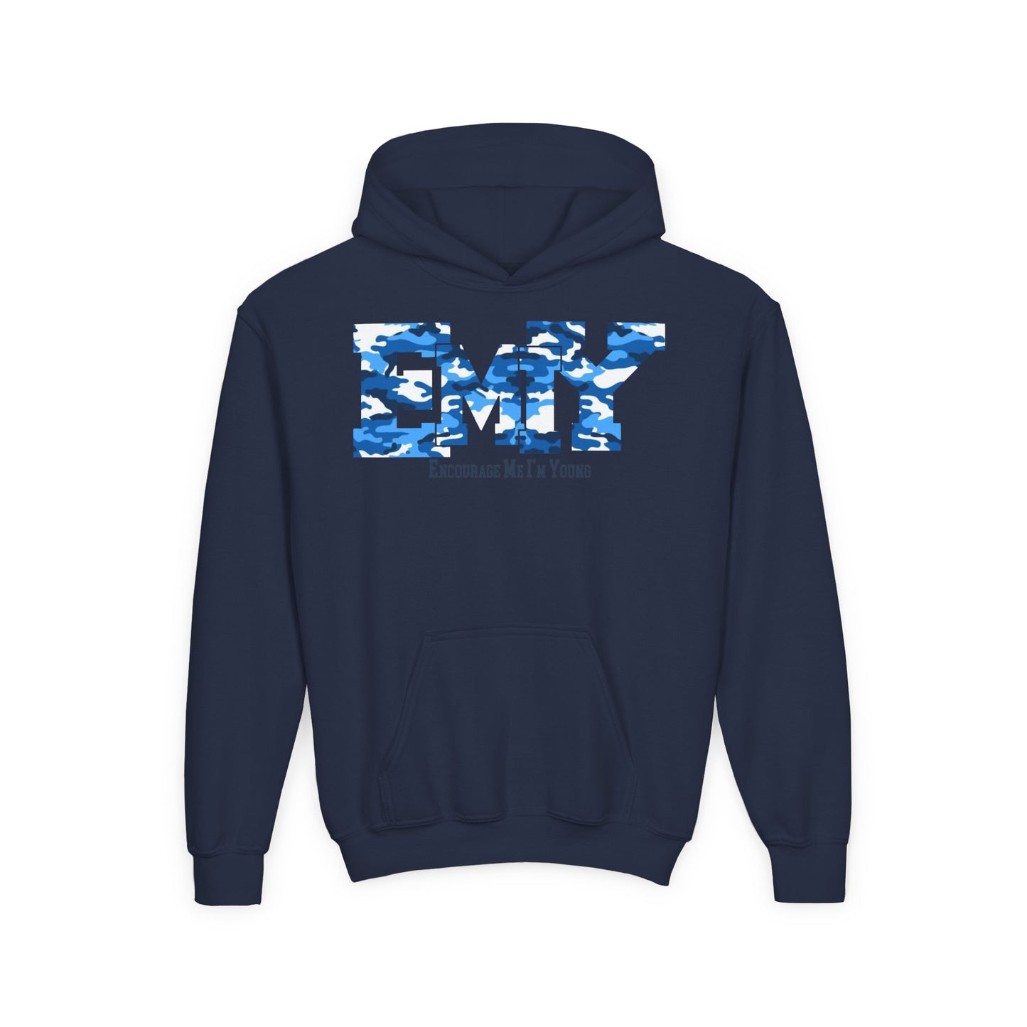 EMIY Blue Camo Youth Hoodie