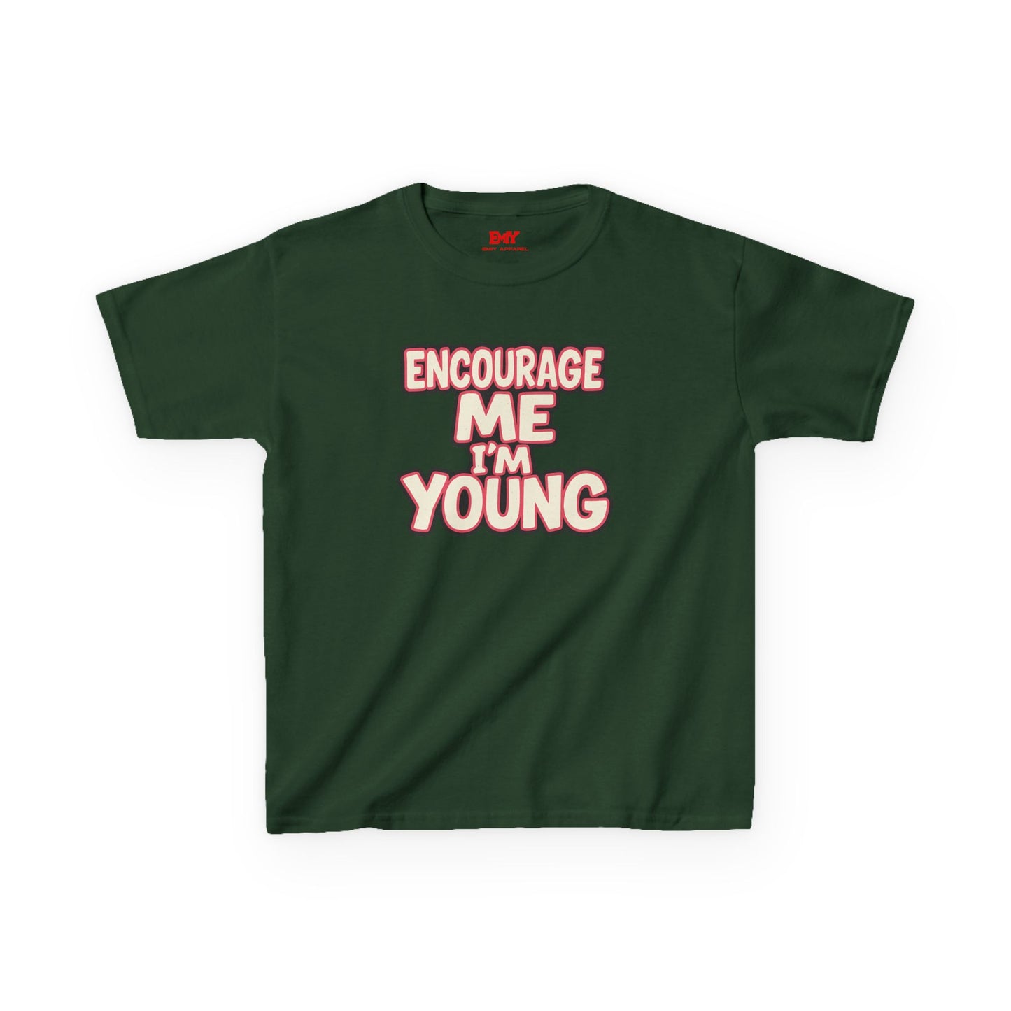 Kids Tee — "Encourage Me I'm Young" Positive Youth Graphic T-Shirt