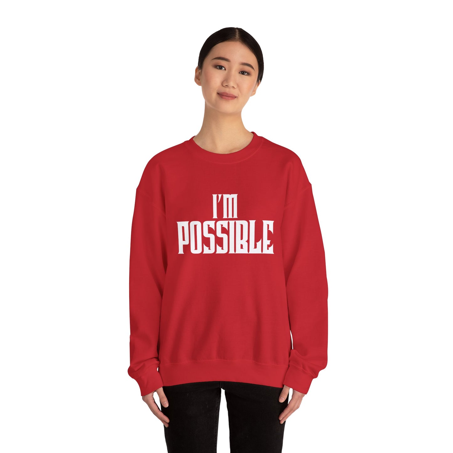 Teen Crewneck Sweatshirt - I'M POSSIBLE Self-Inspiration Design