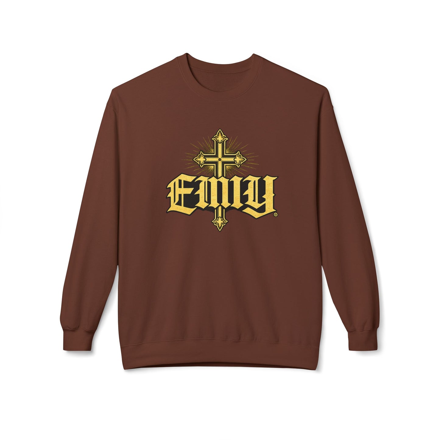 EMIY Wisdom Cross Crewneck Sweatshirt — "Wisdom Doesn’t Shout, It Leads"