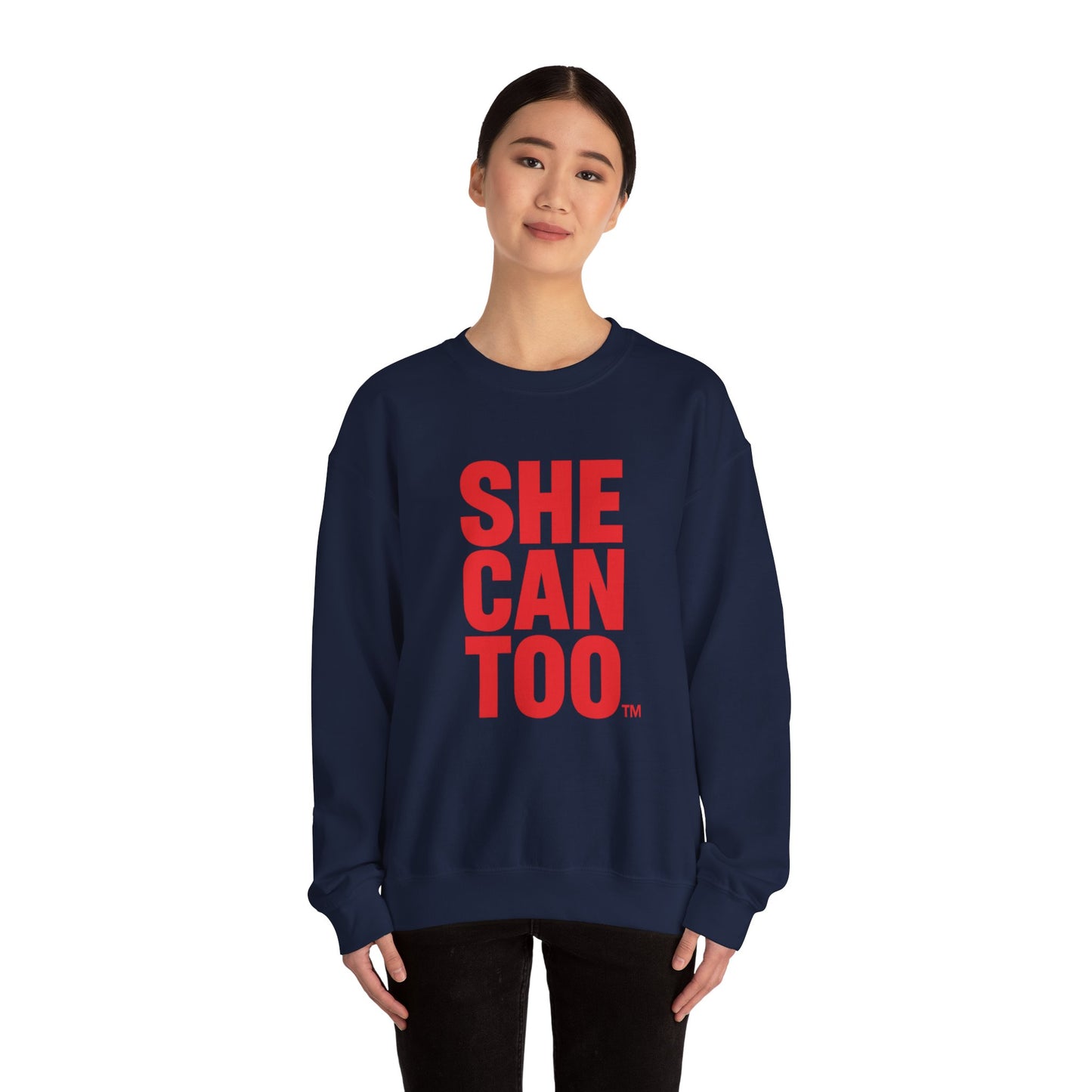 She Can Too Red Sweatshirt (Unapologetically Me)