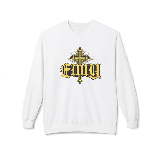 EMIY Wisdom Cross Crewneck Sweatshirt — "Wisdom Doesn’t Shout, It Leads"