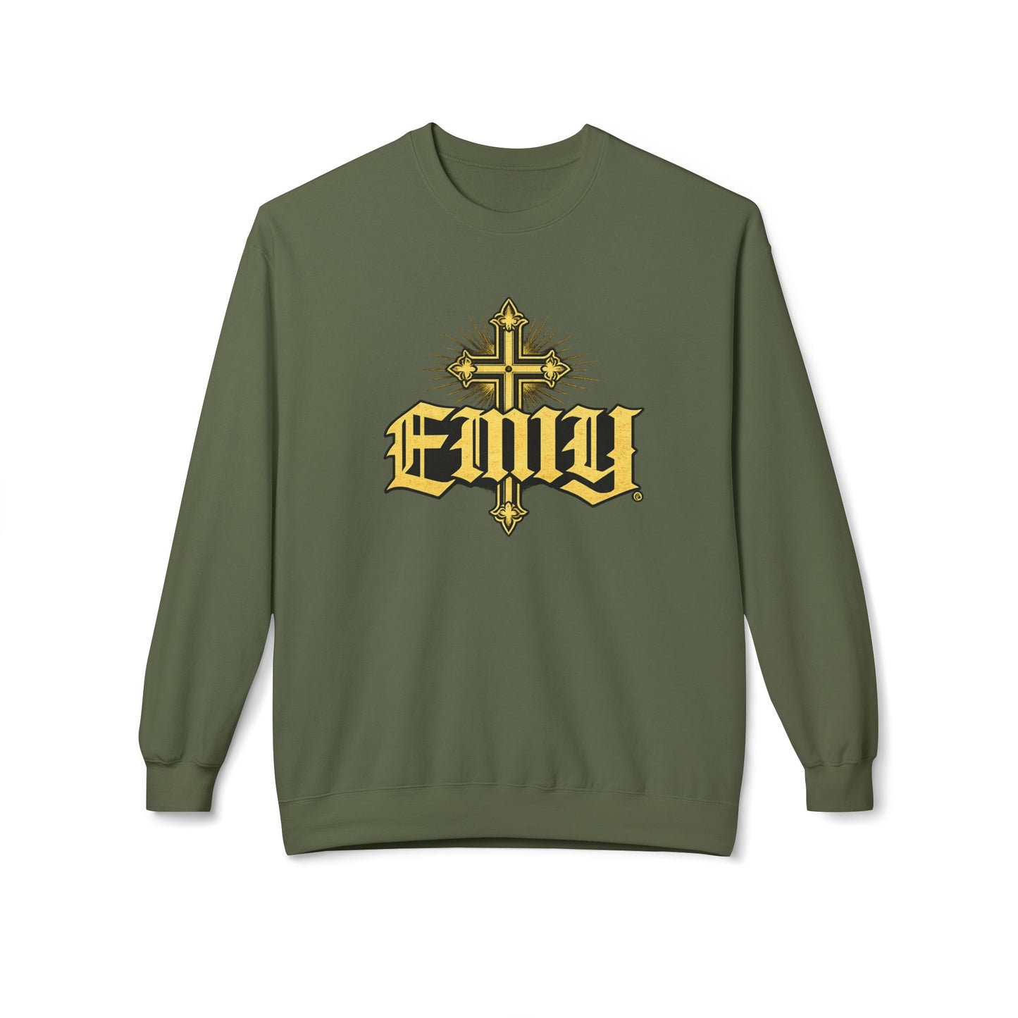 EMIY Wisdom Cross Crewneck Sweatshirt — "Wisdom Doesn’t Shout, It Leads"