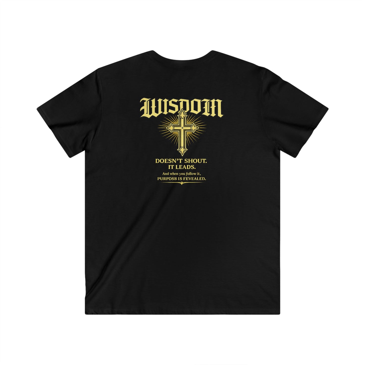 EMIY Wisdom Cross V-Neck Unisex Tee