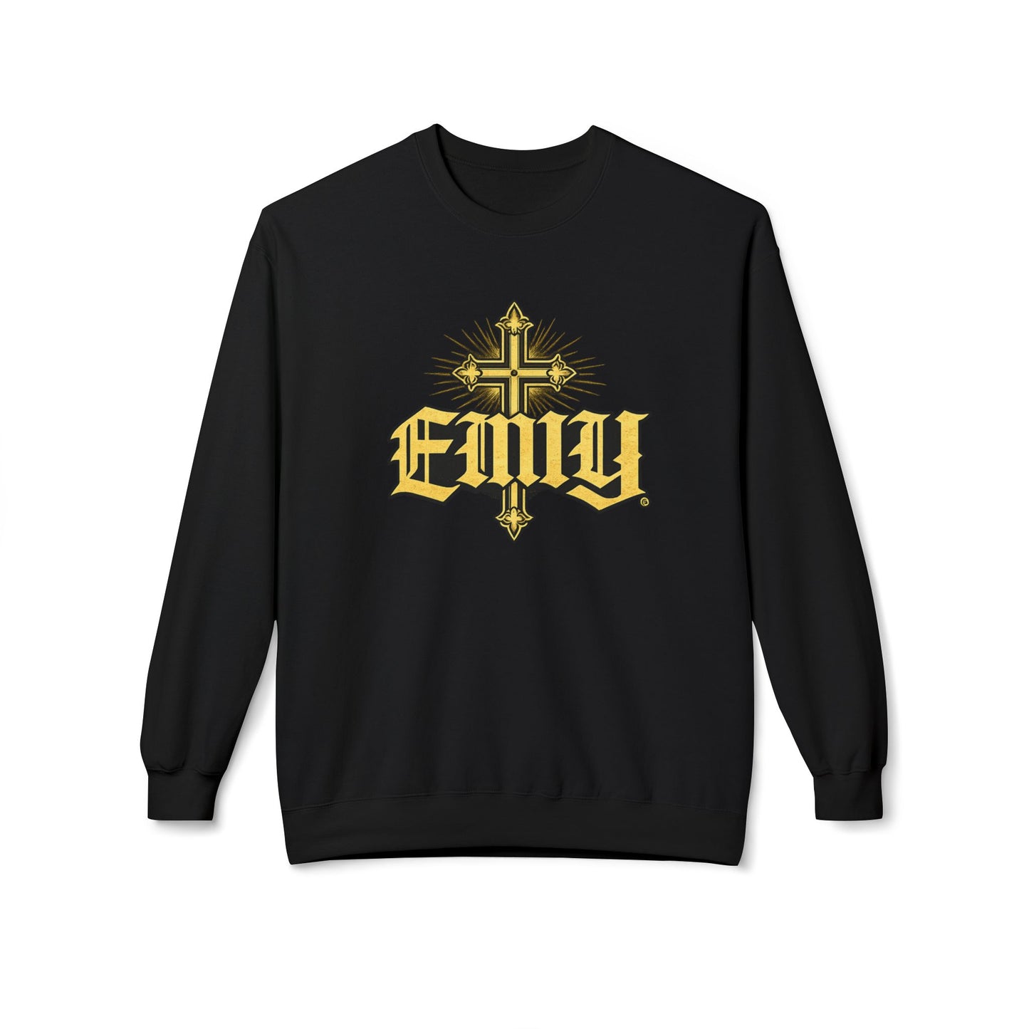 EMIY Wisdom Cross Crewneck Sweatshirt — "Wisdom Doesn’t Shout, It Leads"