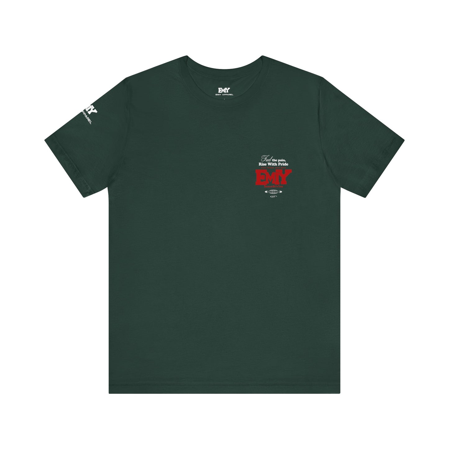 Motivational Fitness T-Shirt - 'Fuel The Pain, Rise With Pride'