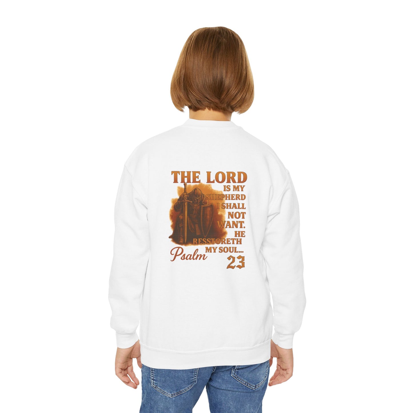 EMIY Kids Sweatshirt - Psalm 23 'The Lord Is My Shepherd' Youth Pullover