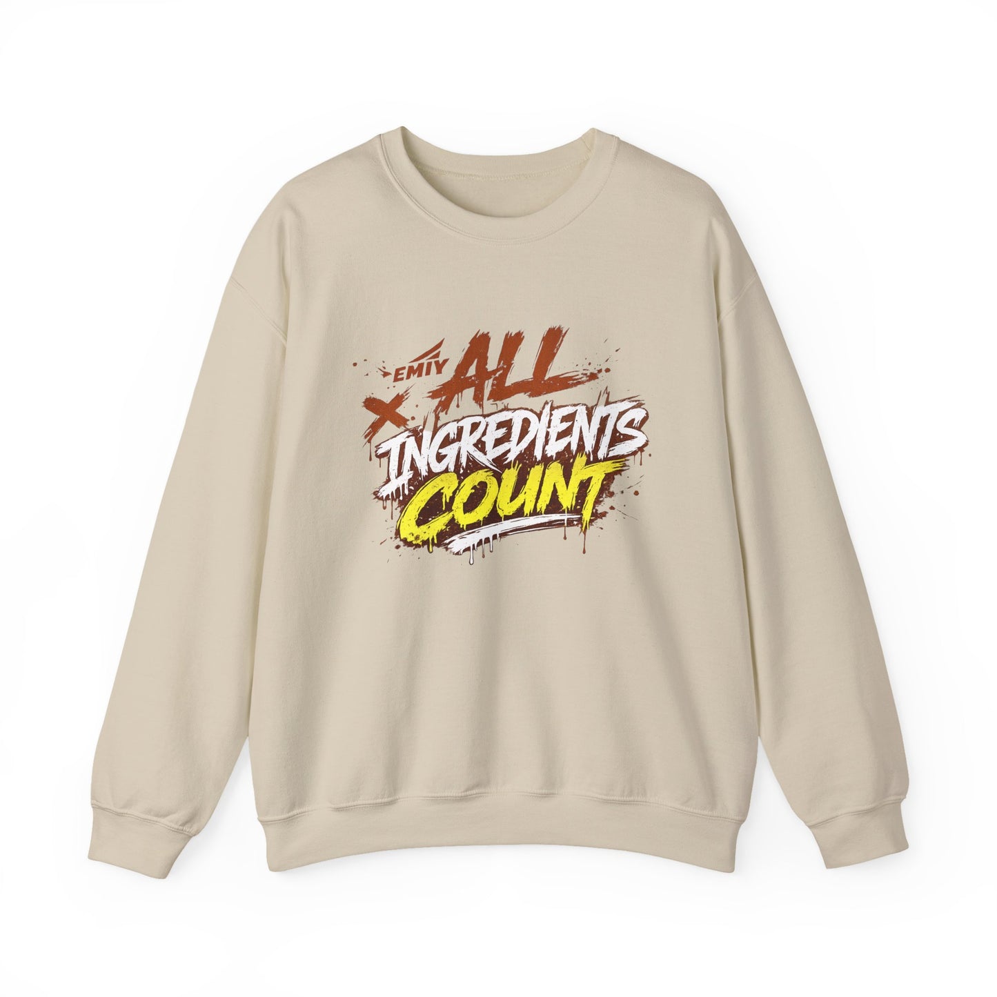 "All Ingredients Count" Crew Sweatshirt