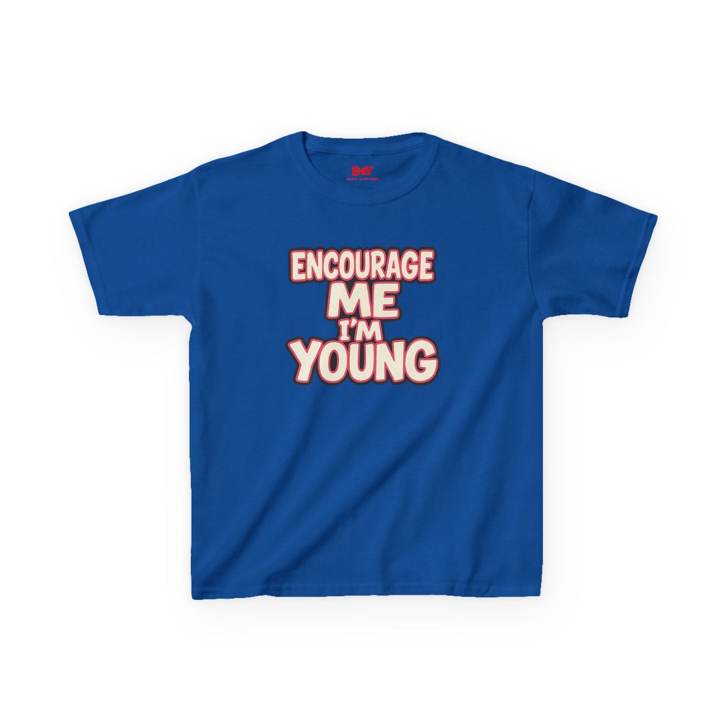 Kids Tee — "Encourage Me I'm Young" Positive Youth Graphic T-Shirt