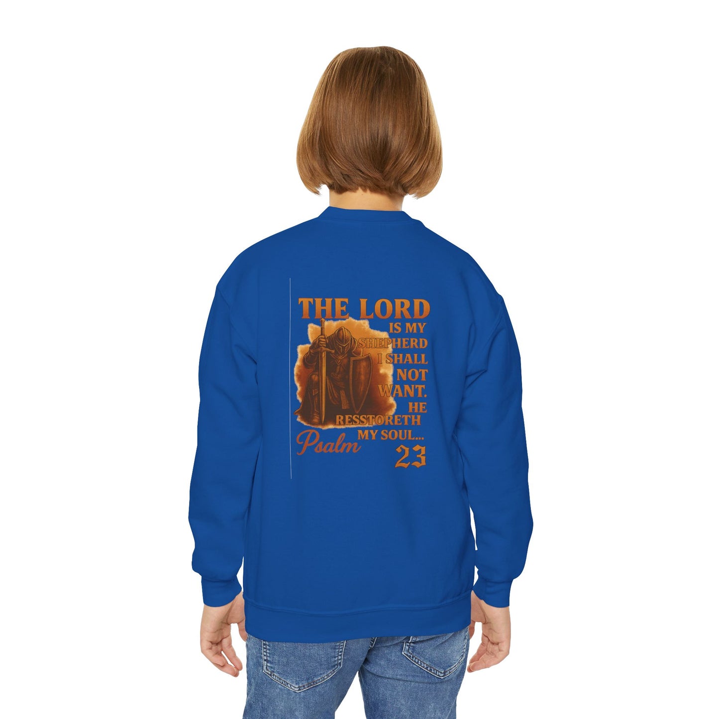 EMIY Kids Sweatshirt - Psalm 23 'The Lord Is My Shepherd' Youth Pullover