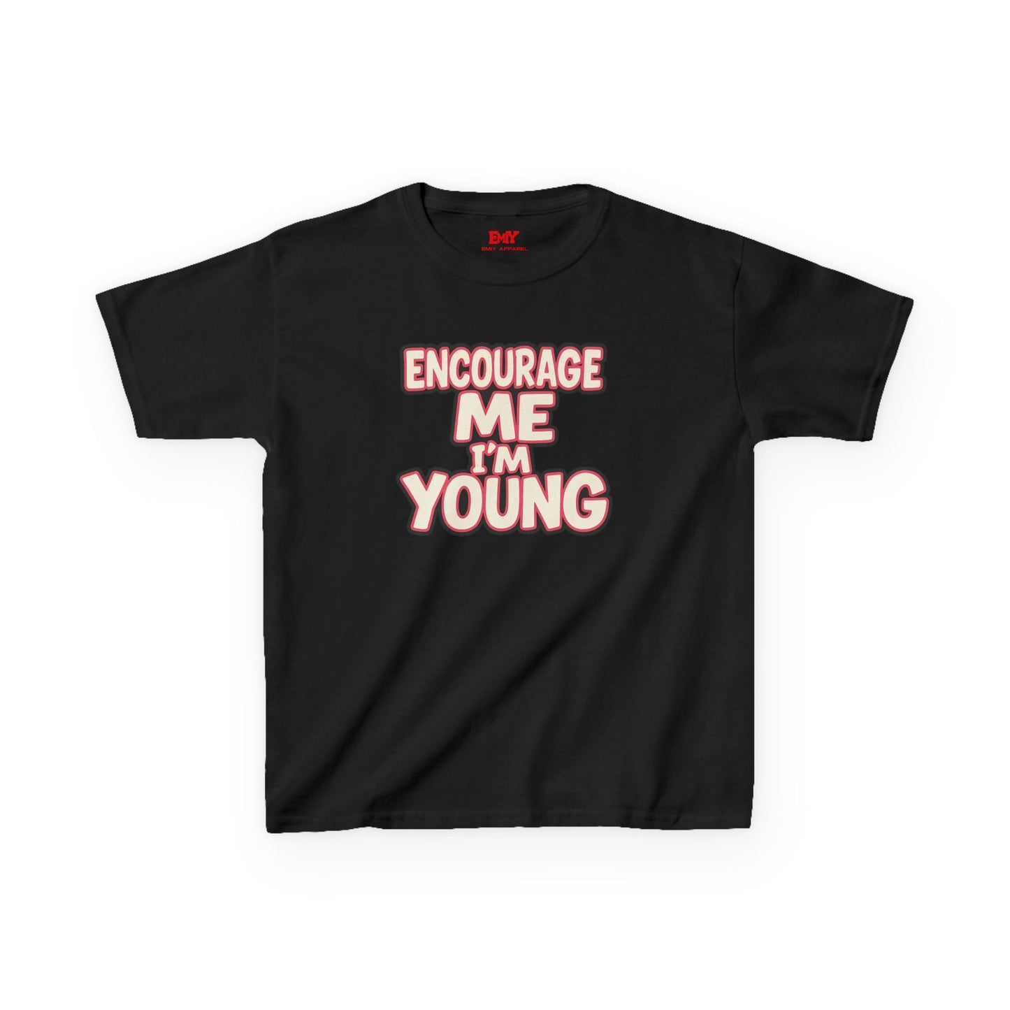 Kids Tee — "Encourage Me I'm Young" Positive Youth Graphic T-Shirt