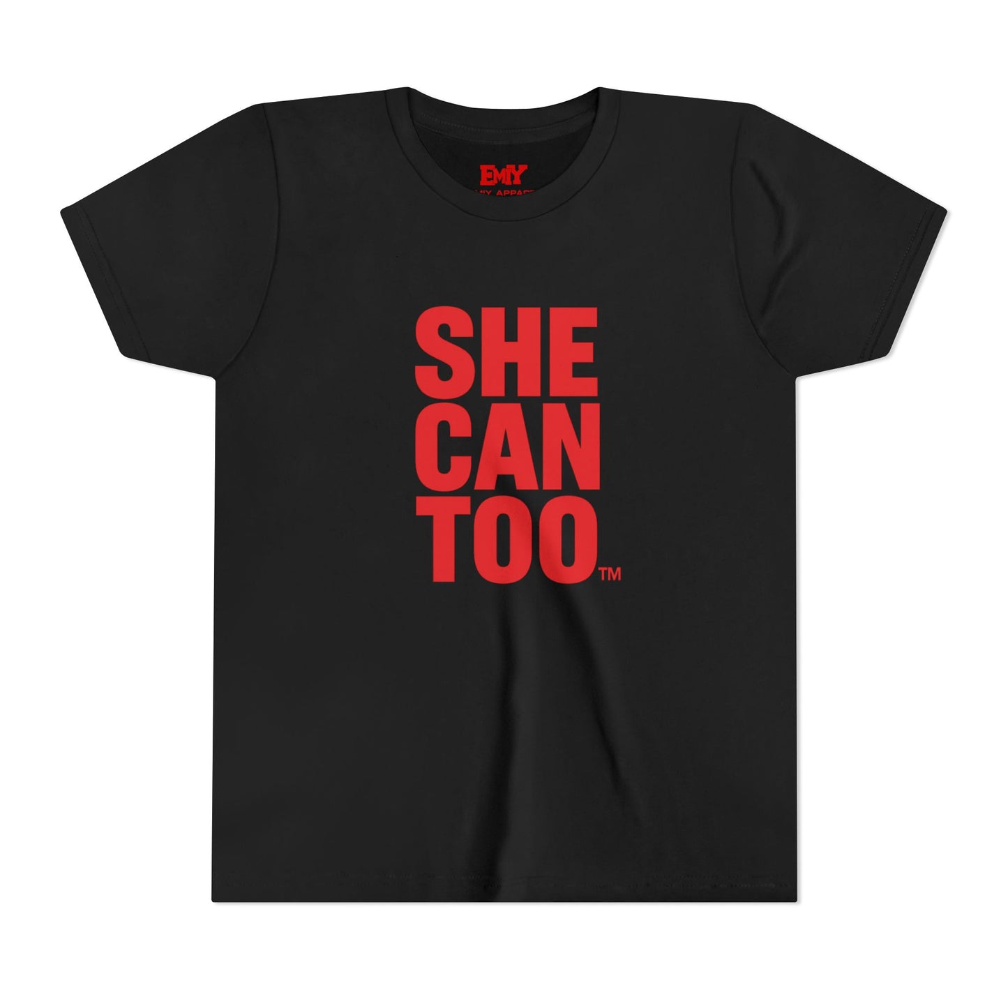 Empowerment Youth Tee - "She Can Too" Inspirational Shirt